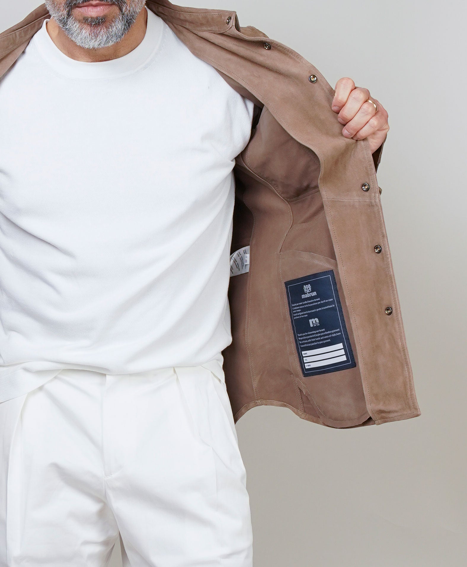 Overshirt Mabrum uomo Iago tortora CAMICIA IAGO S 937624 026 MABRUM 