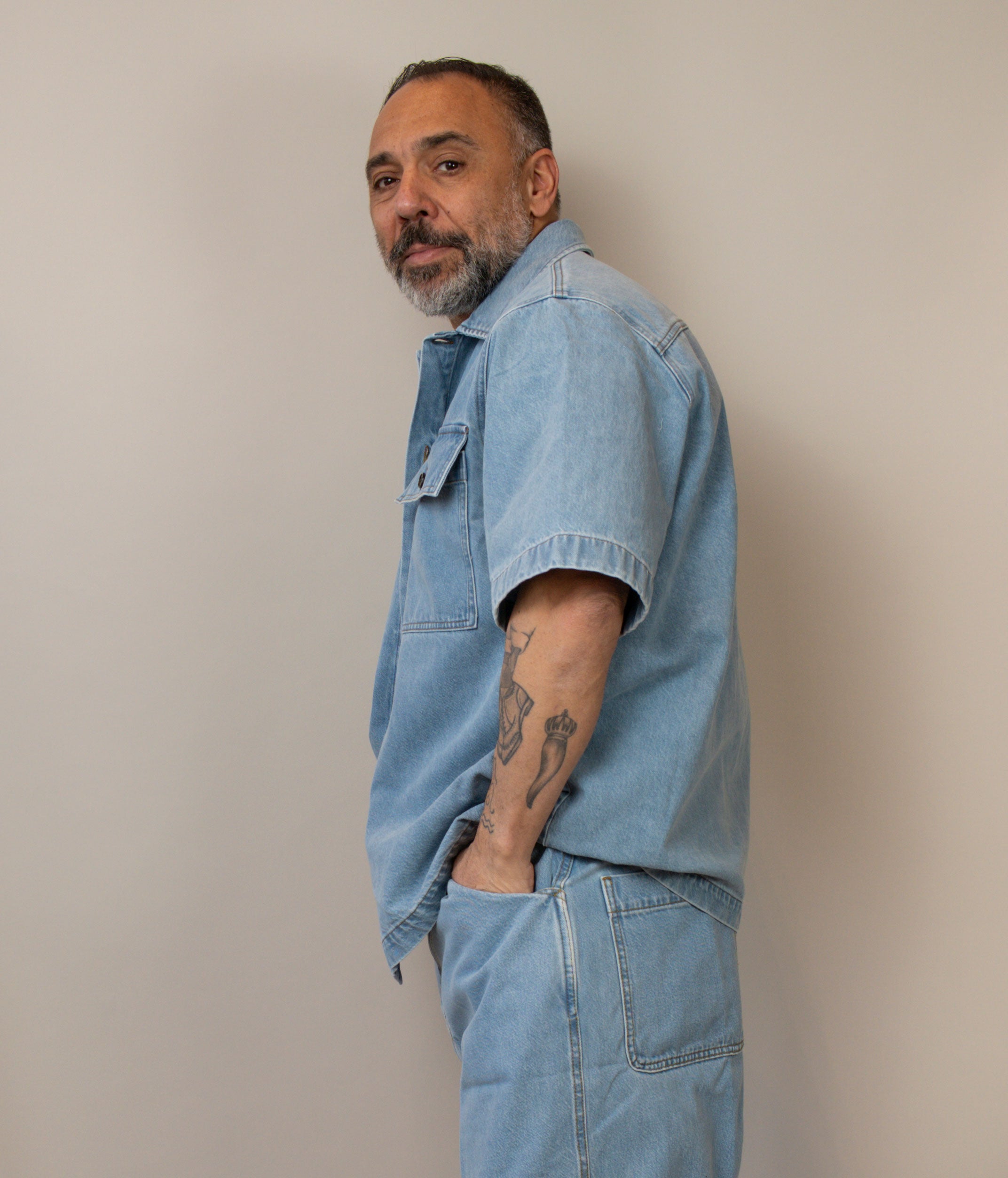 Camicia Nine in the morning uomo Max blu denim MAX 33 AL01 NINE INTHE MORNING 