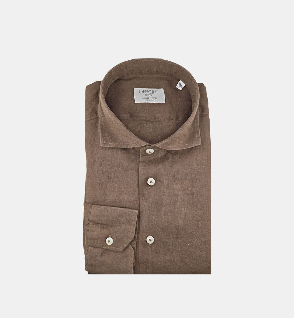 Camicia Officine uomo B0509 marrone CAMICIA B050 9 OFFICINE 