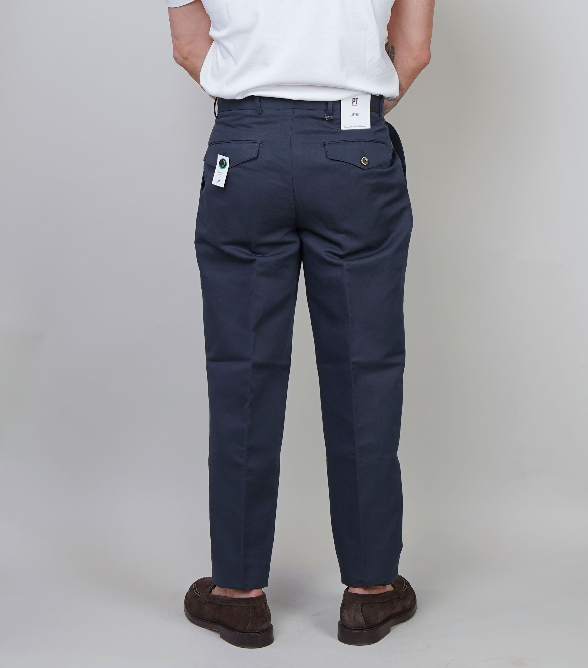 Pantalone PT Torino uomo Carrot blu CARROT FIT PU38 0360 PT TORINO 