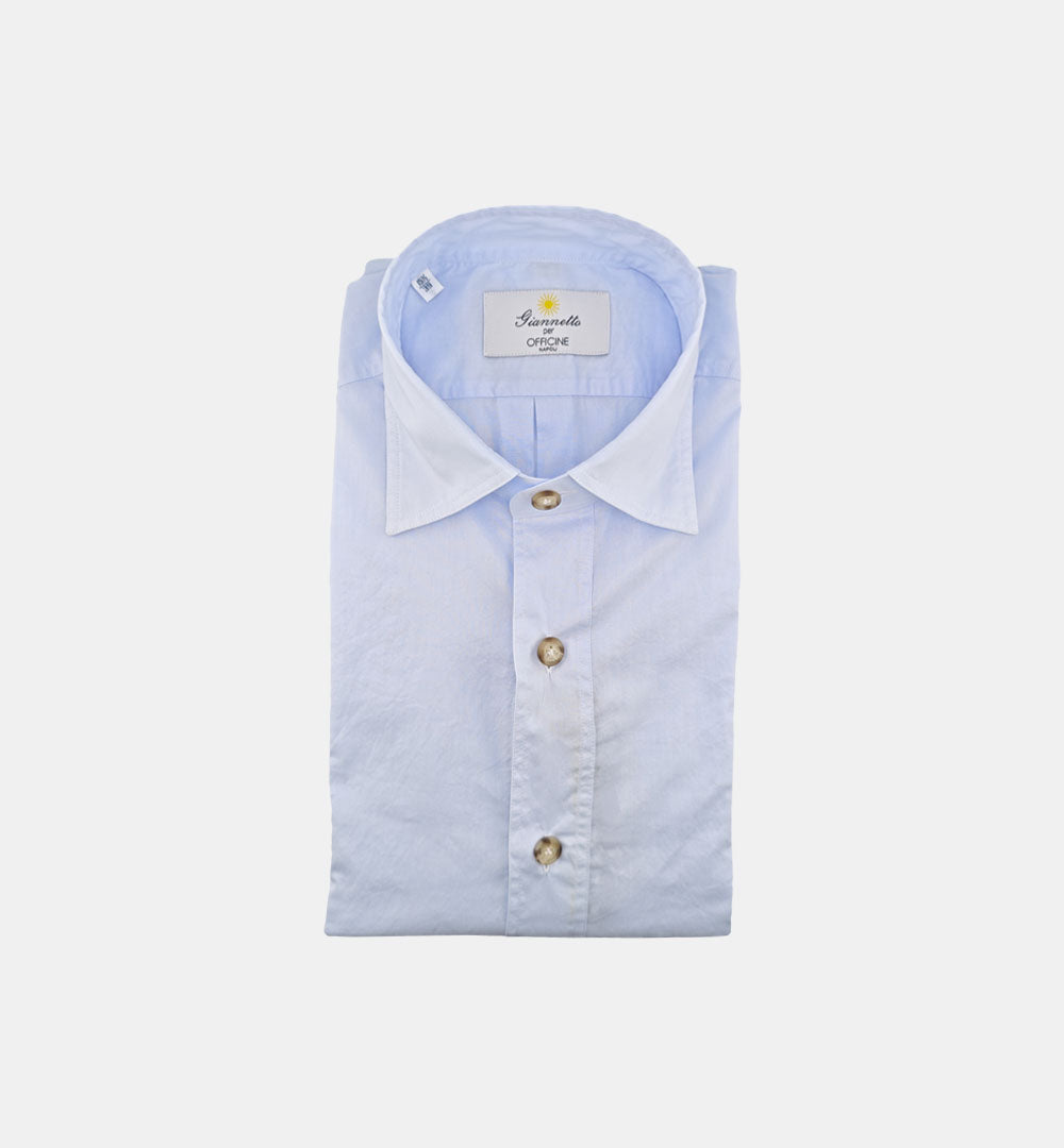 Camicia Giannetto Portofino uomo 61130 celeste CAMICIA 61130 2250 47 04 SANFORT 