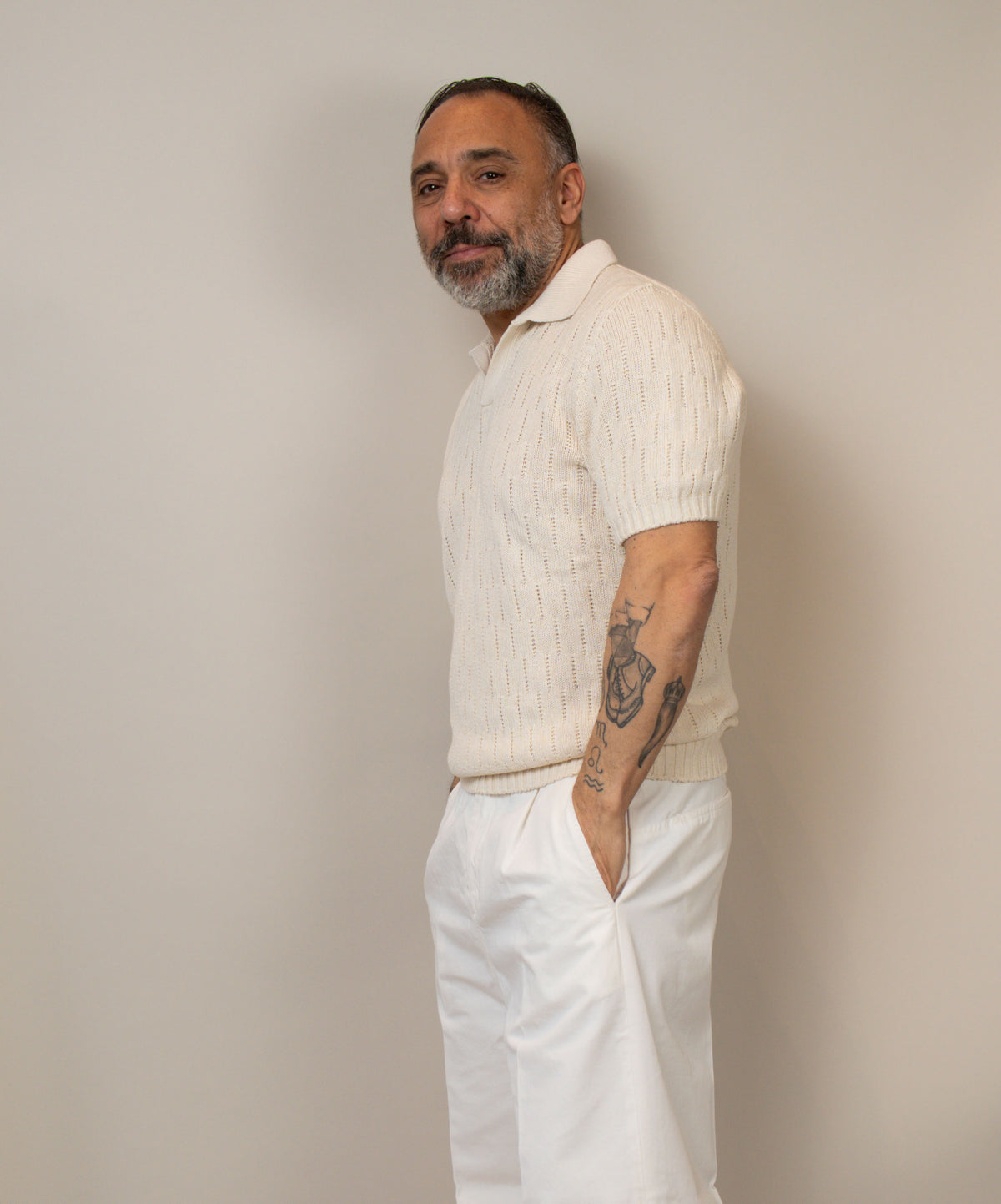 Polo Scaglione uomo Open 101 latte POLO OPEN 011 101 SCAGLIONE 