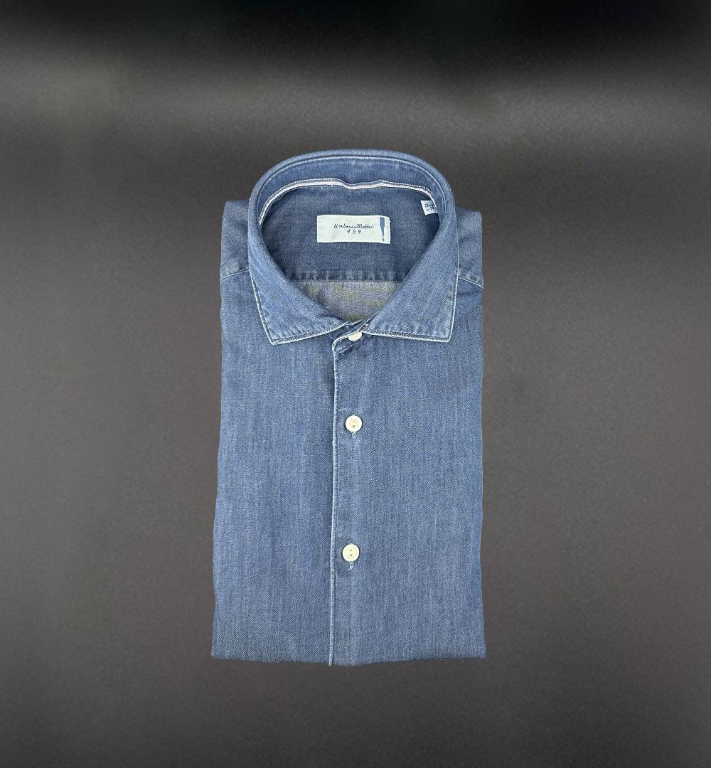 Camicia Tintoria Mattei uomo 1JFNNM2U blu 1JFNNM2U Z2 DENIM TINTORIA MATTEI 