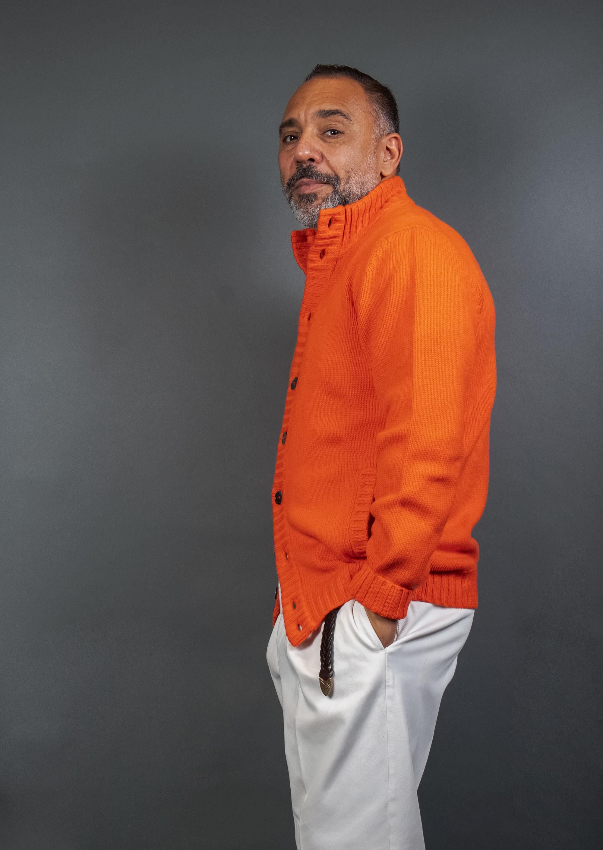 Cardigan Della Ciana uomo 18576 Arancione 18576 CAROTA Della Ciana 