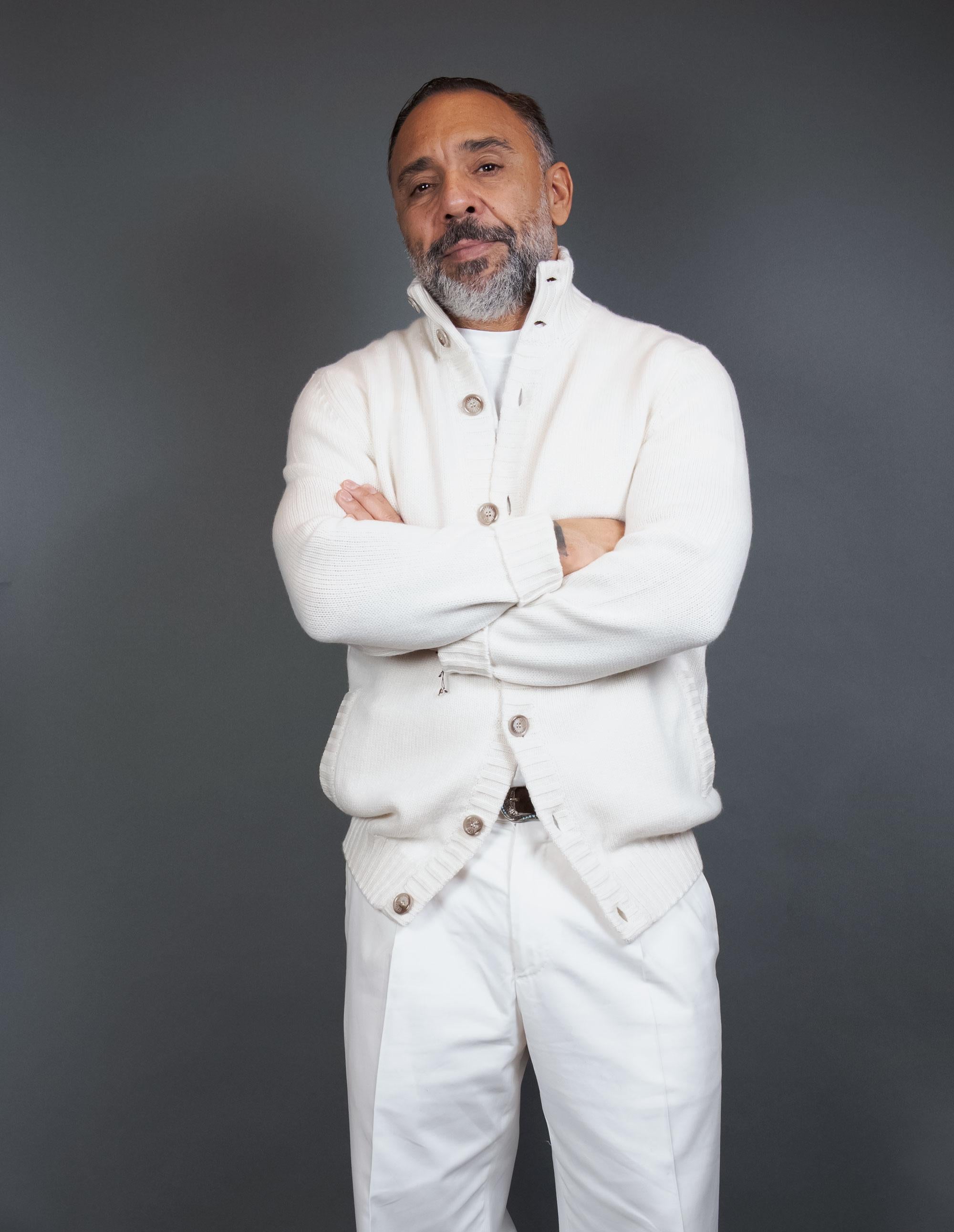 Cardigan FEDELI uomo FAVONIUS 6488 Bianco FAVONIUS 6488 ICE FEDELI 