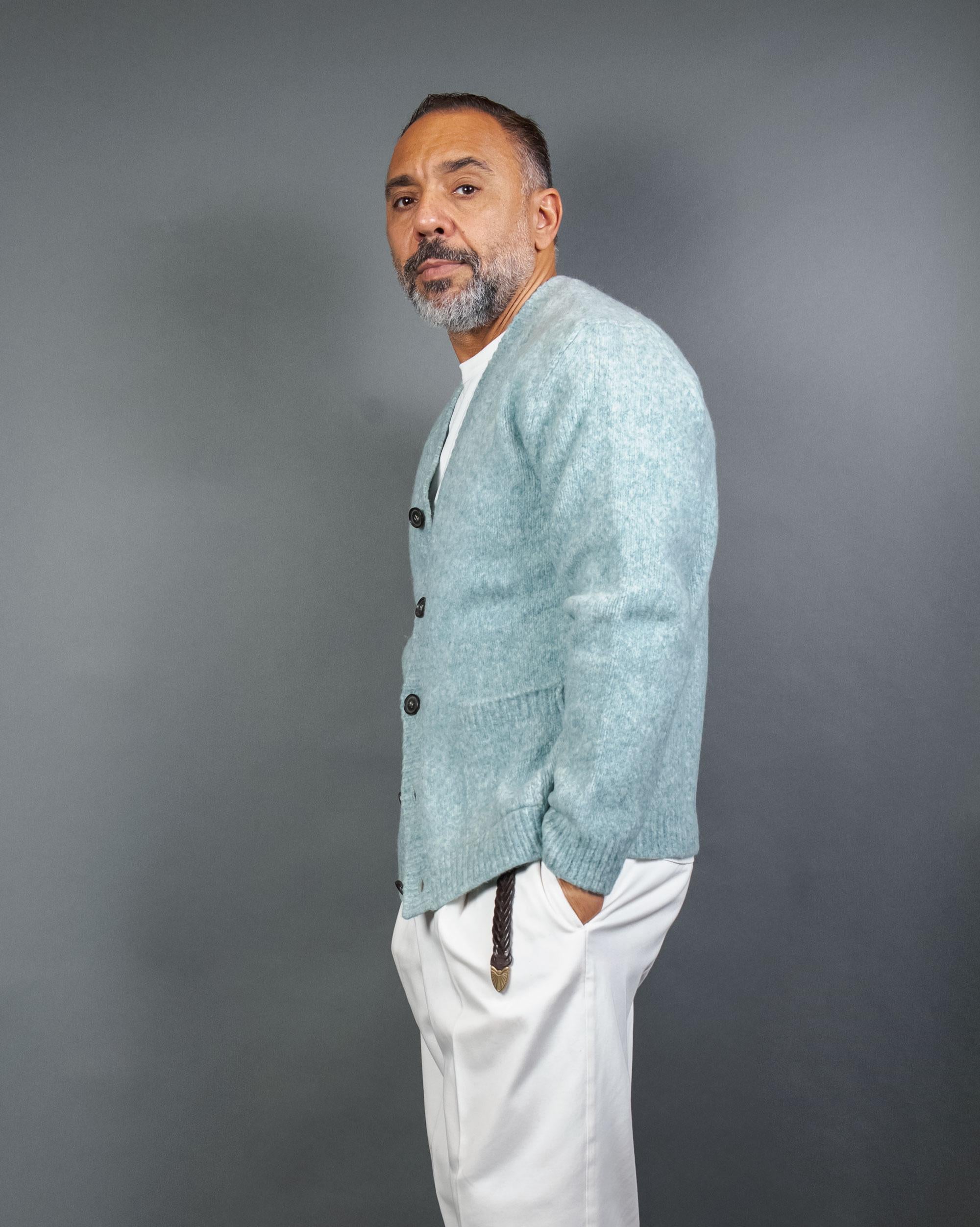 Cardigan SETTEFILI CASHMERE uomo RAVEL6CA Azzurro RAVEL6CA VE05 MENTA SETTEFILI CASHMERE 