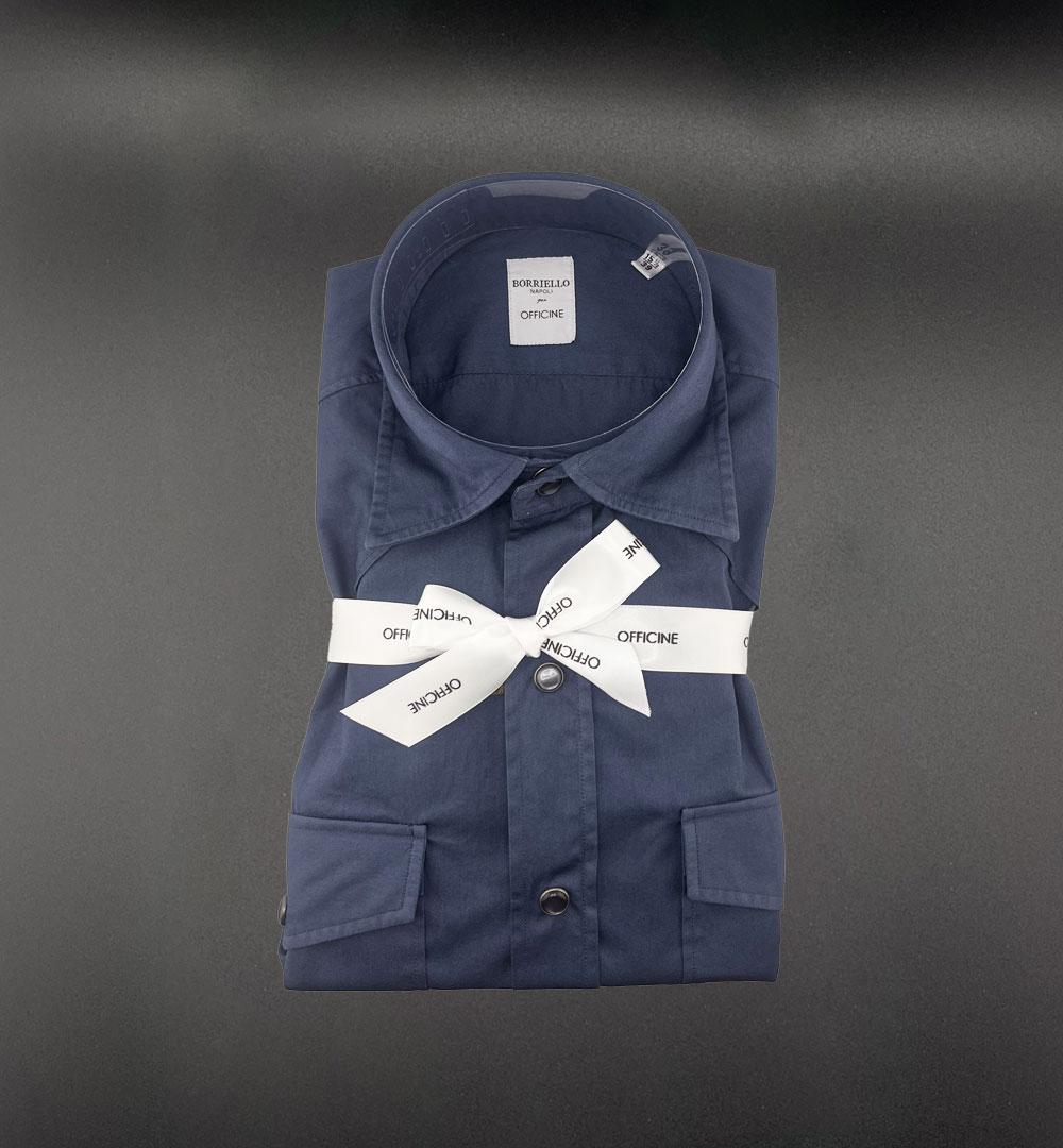 Camicia Borriello x Officine uomo 20028 royal <BR/><BR/><BR/> 20028 10 ROYALE BORRIELLO 