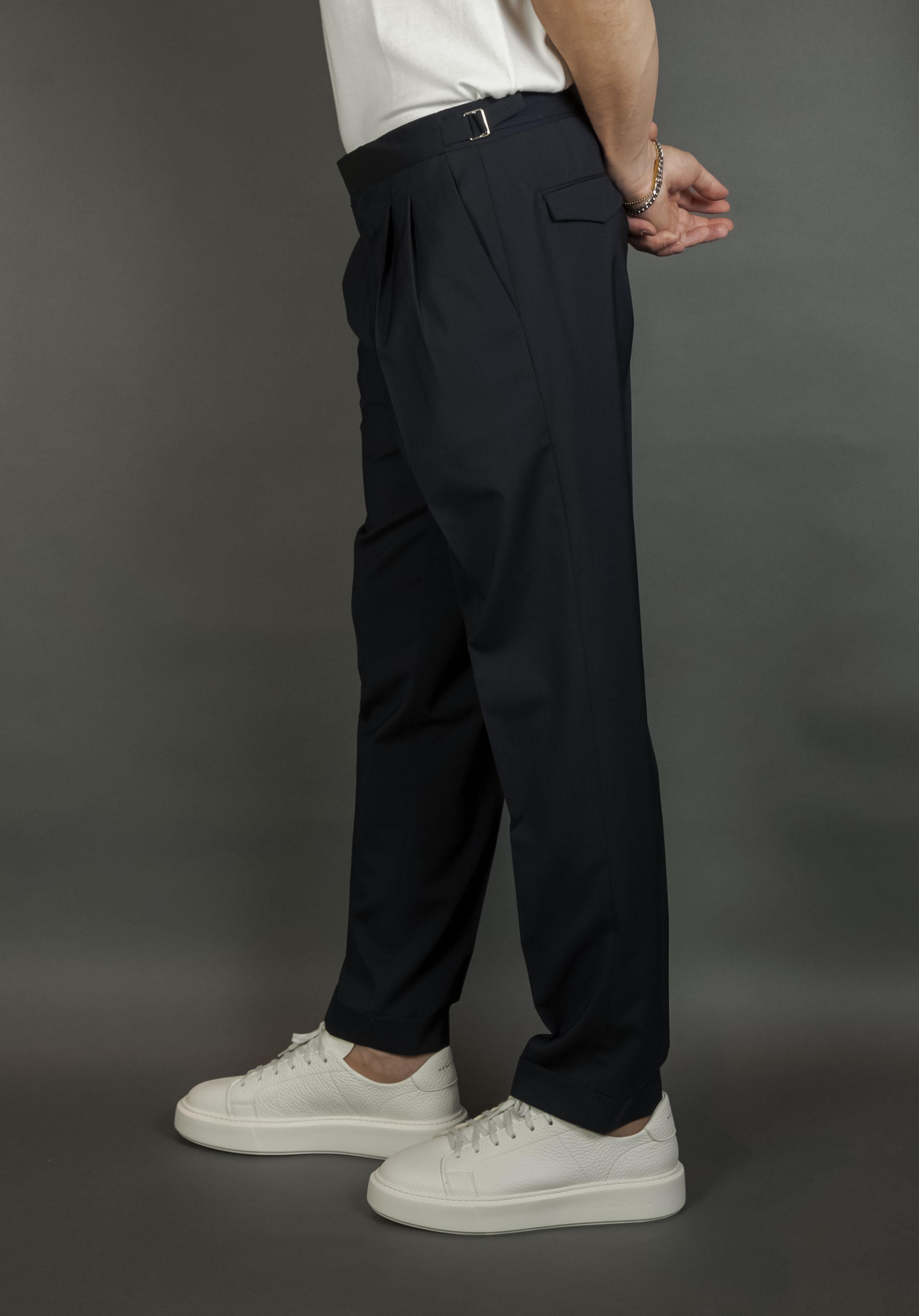 Pantalone Briglia uomo Quartieris navy QUARTIERIS 325082 011 NAVY BRIGLIA 