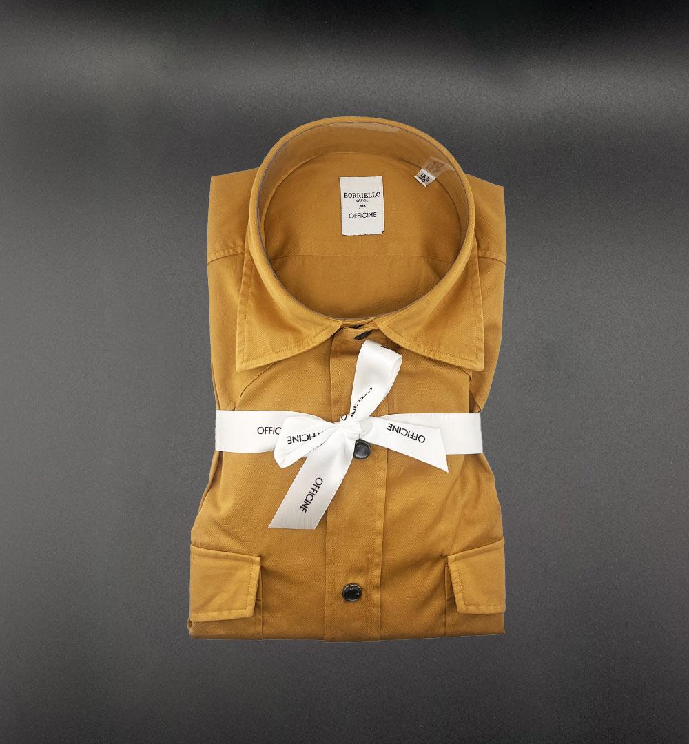Camicia Borriello x Officine uomo 20028 ocra 20028 3 OCRA BORRIELLO 