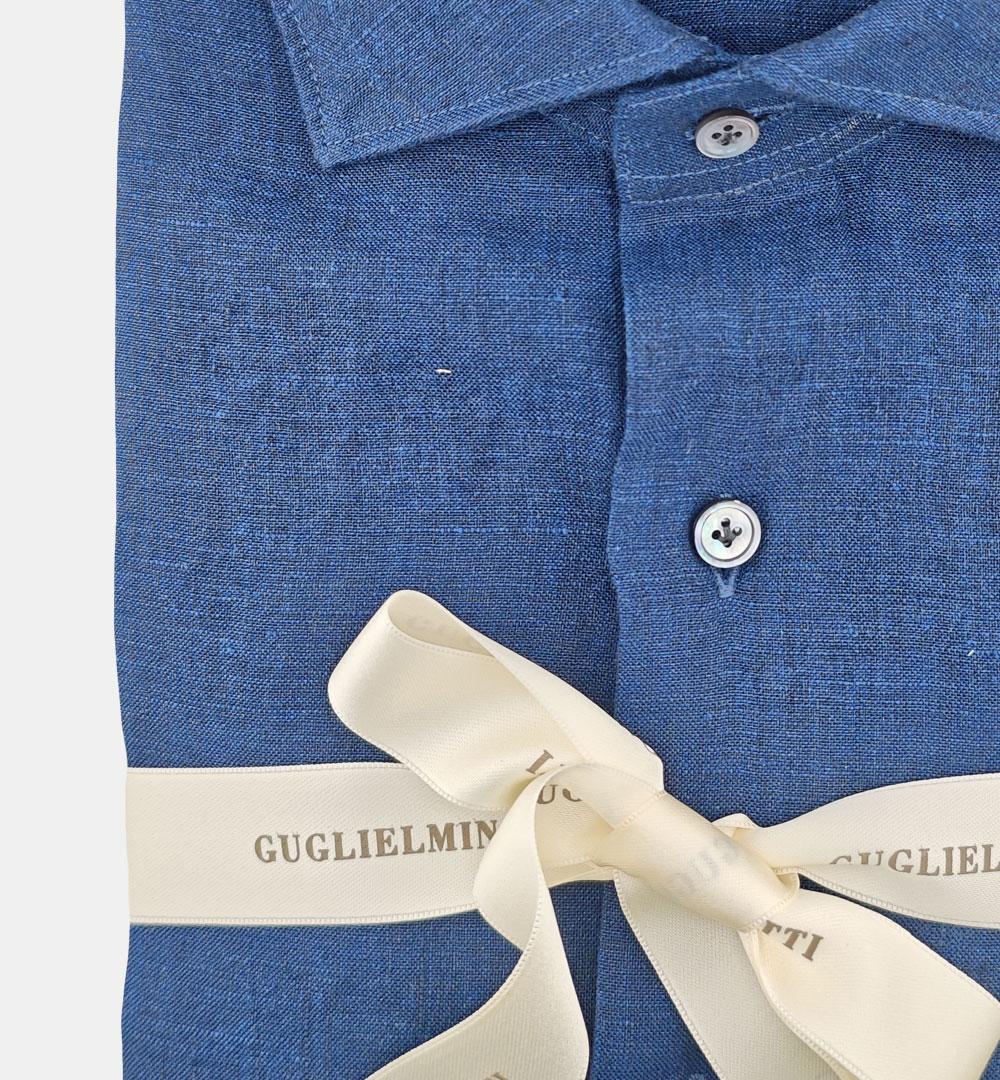Camicia Guglielminotti uomo QE8GPW blu CAMICIE QE8GPW UE1 Guglielminotti 