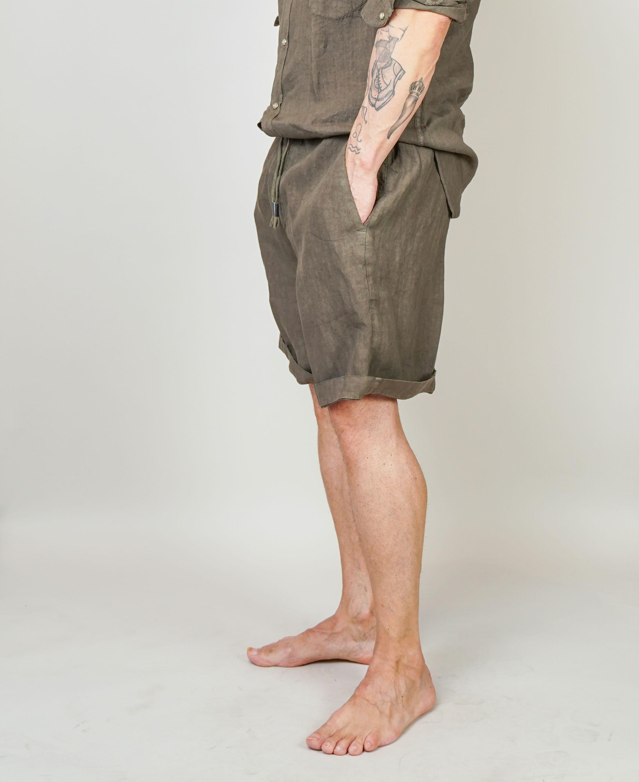 Bermuda Inlinum uomo Pajama verde militare PAJAMA CORTO CIL20 MILITARE INLINUM 