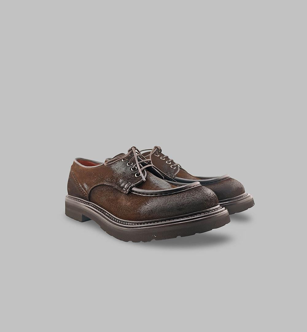 Derby Claudio Marini uomo 8237 testa di moro 8237 NORVEGESE SUEDE CLAUDIO MARINI 