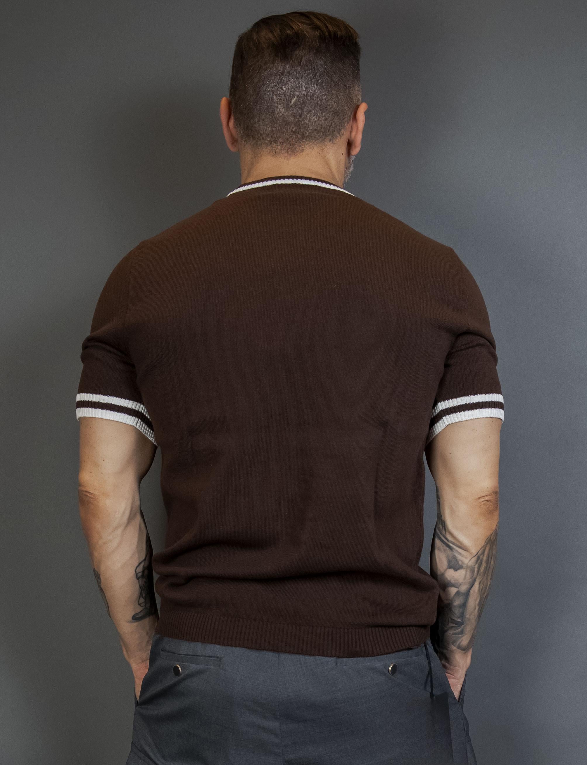 T-shirt Scaglione uomo UPC030 tipping choco UPC030 016 CHOCO MILK SCAGLIONE 