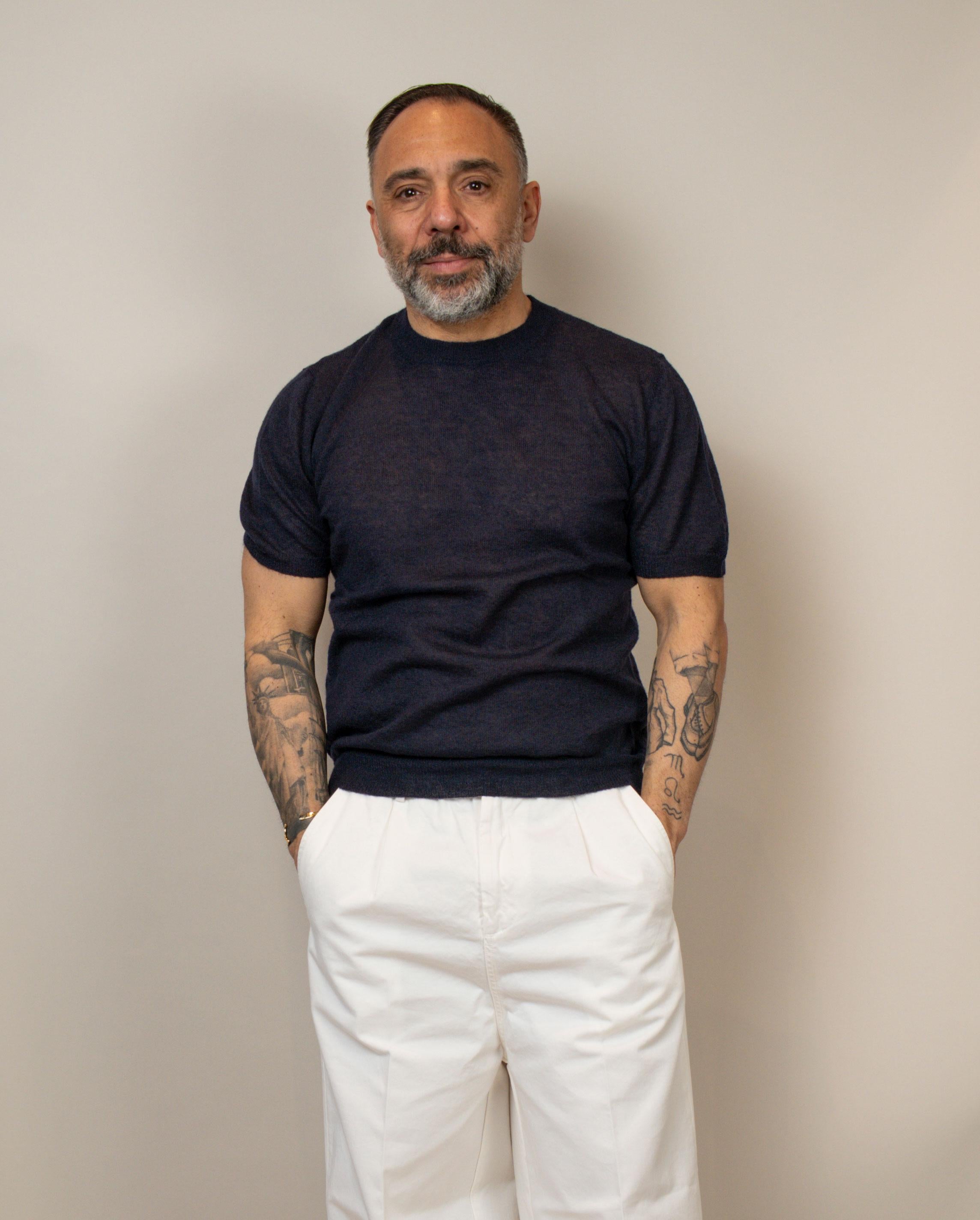 T-shirt Scaglione uomo 071 blu navy T-SHIRT 071 400 SCAGLIONE 
