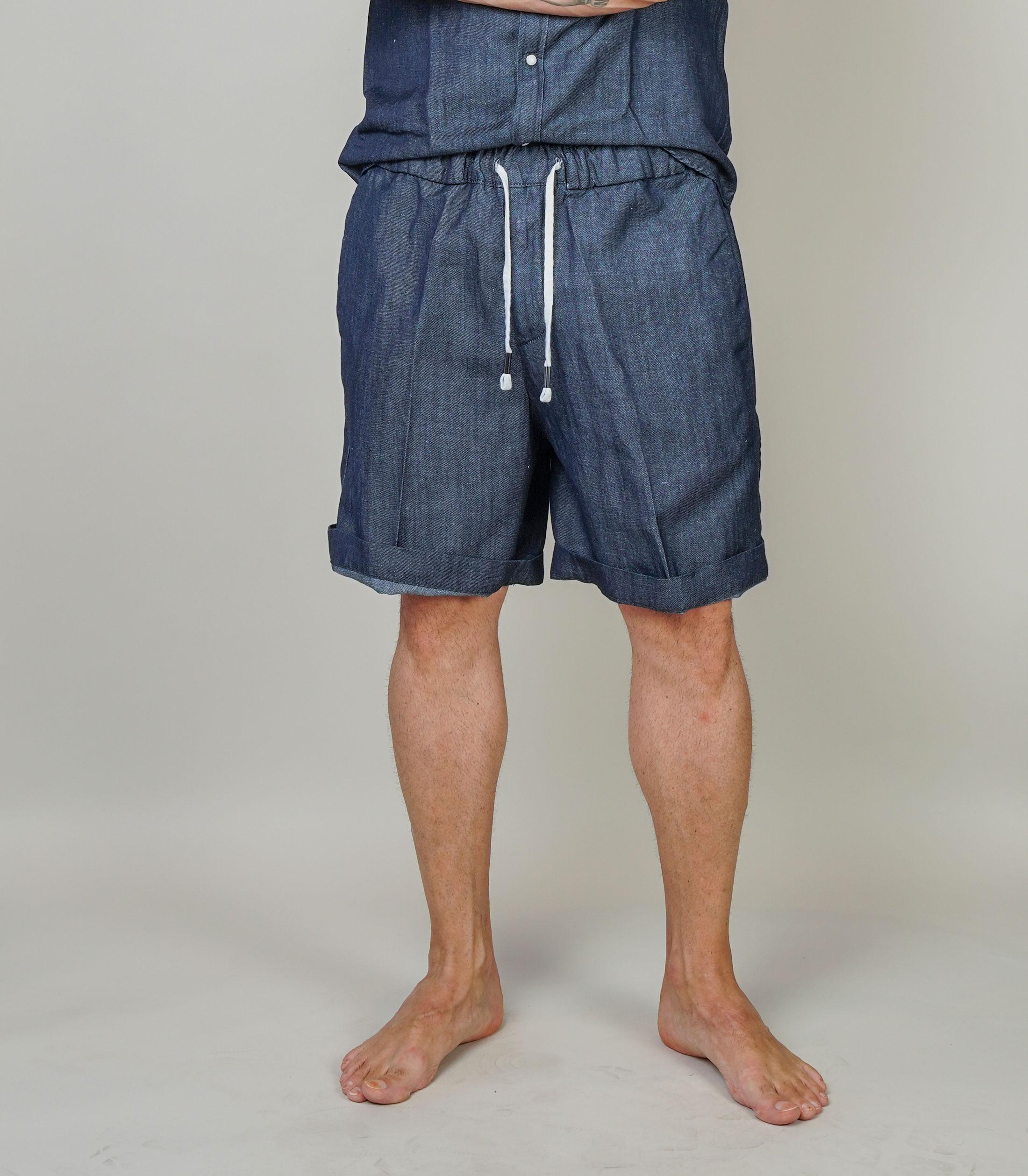 Bermuda Inlinum uomo Pajama denim scuro PAJAMA CORTO CIL18 SS INLINUM 