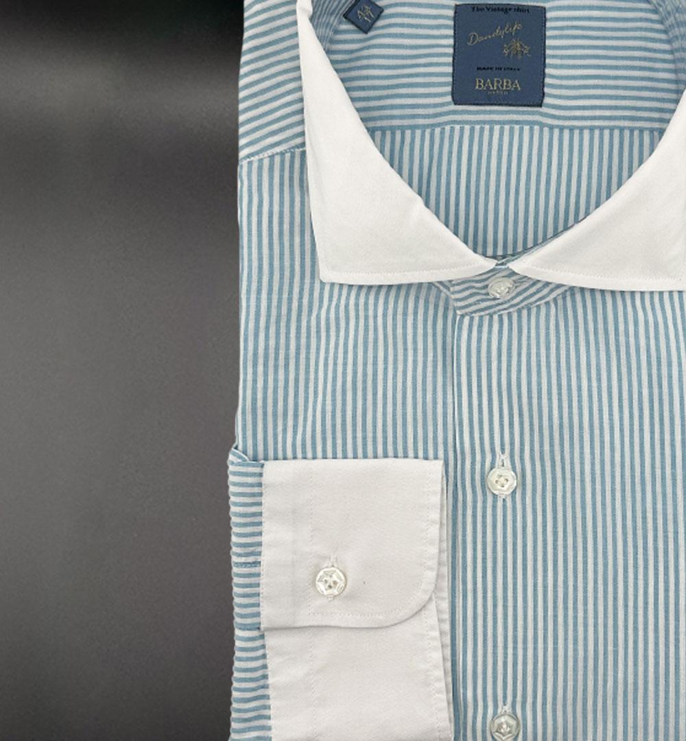 Camicia Barba uomo LIU13P0140063 verde LIU13P0140063 001 V BARBA 