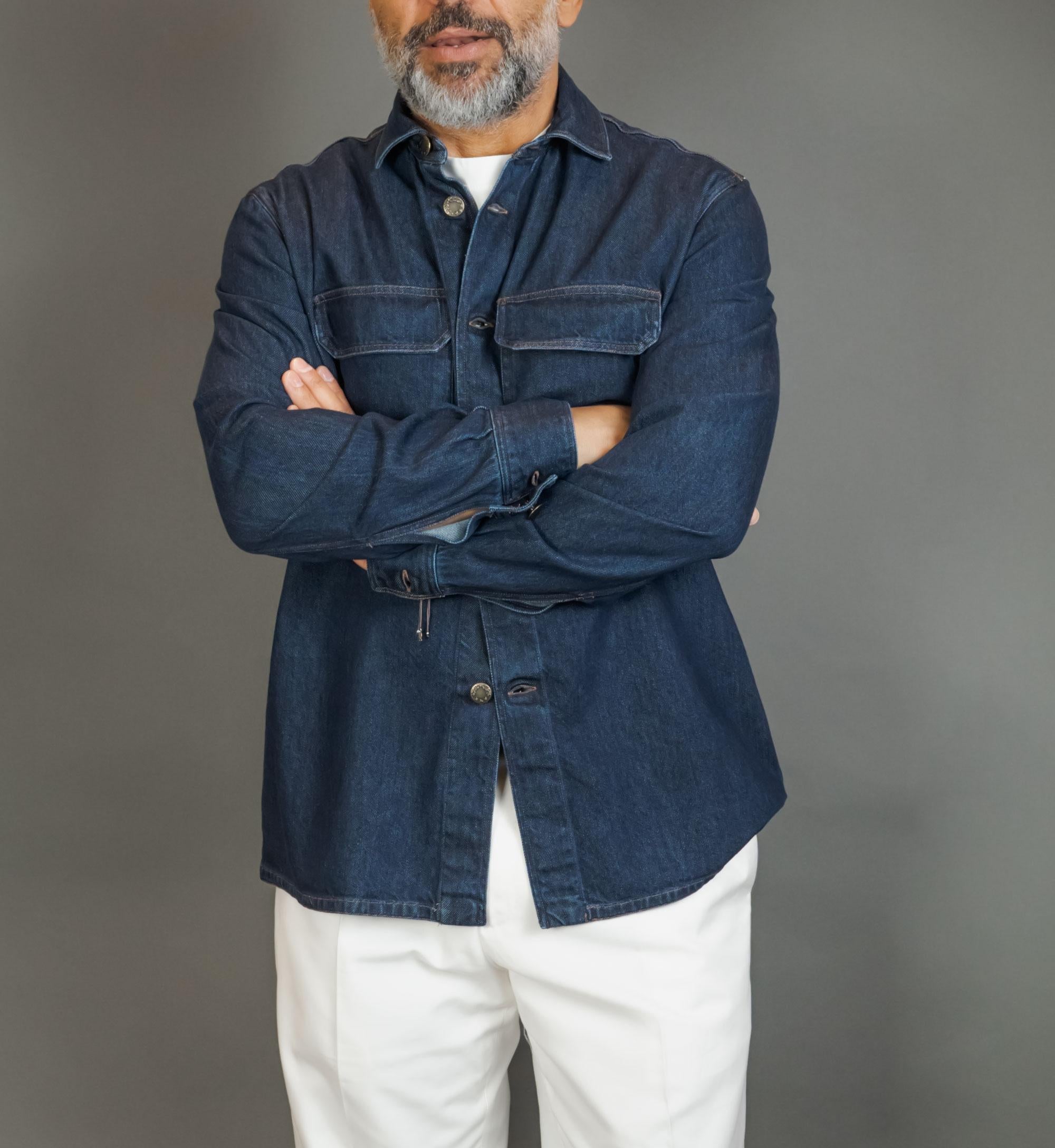 Overshirt GIANGI uomo ROBERTO Denim scuro ROBERTO DENIM SCURO GIANGI X OFFICINE 