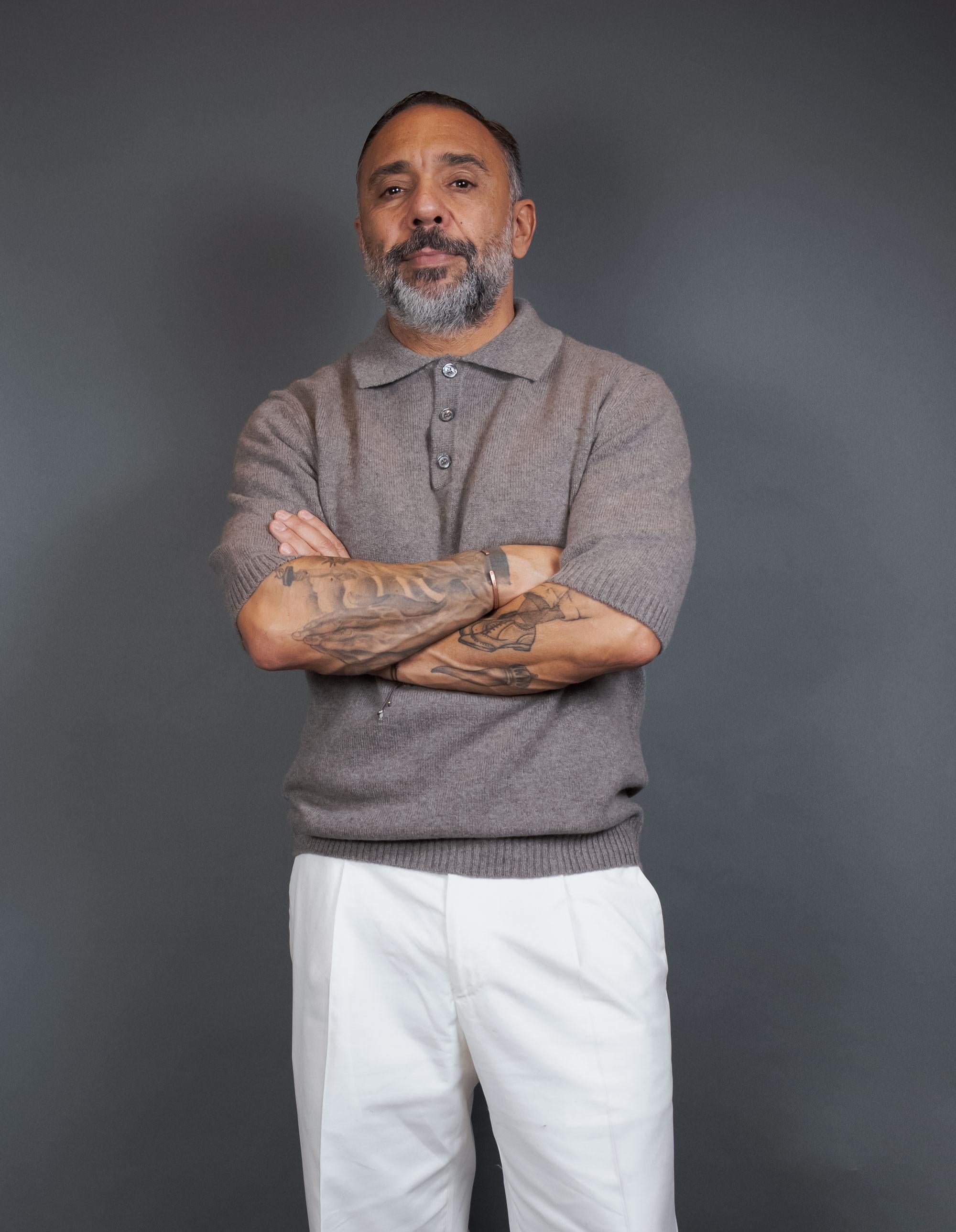 Maglione DANIELE FIESOLI uomo 9023 Tortora<BR/> 9023 038 VAPOR DANIELE FIESOLI 