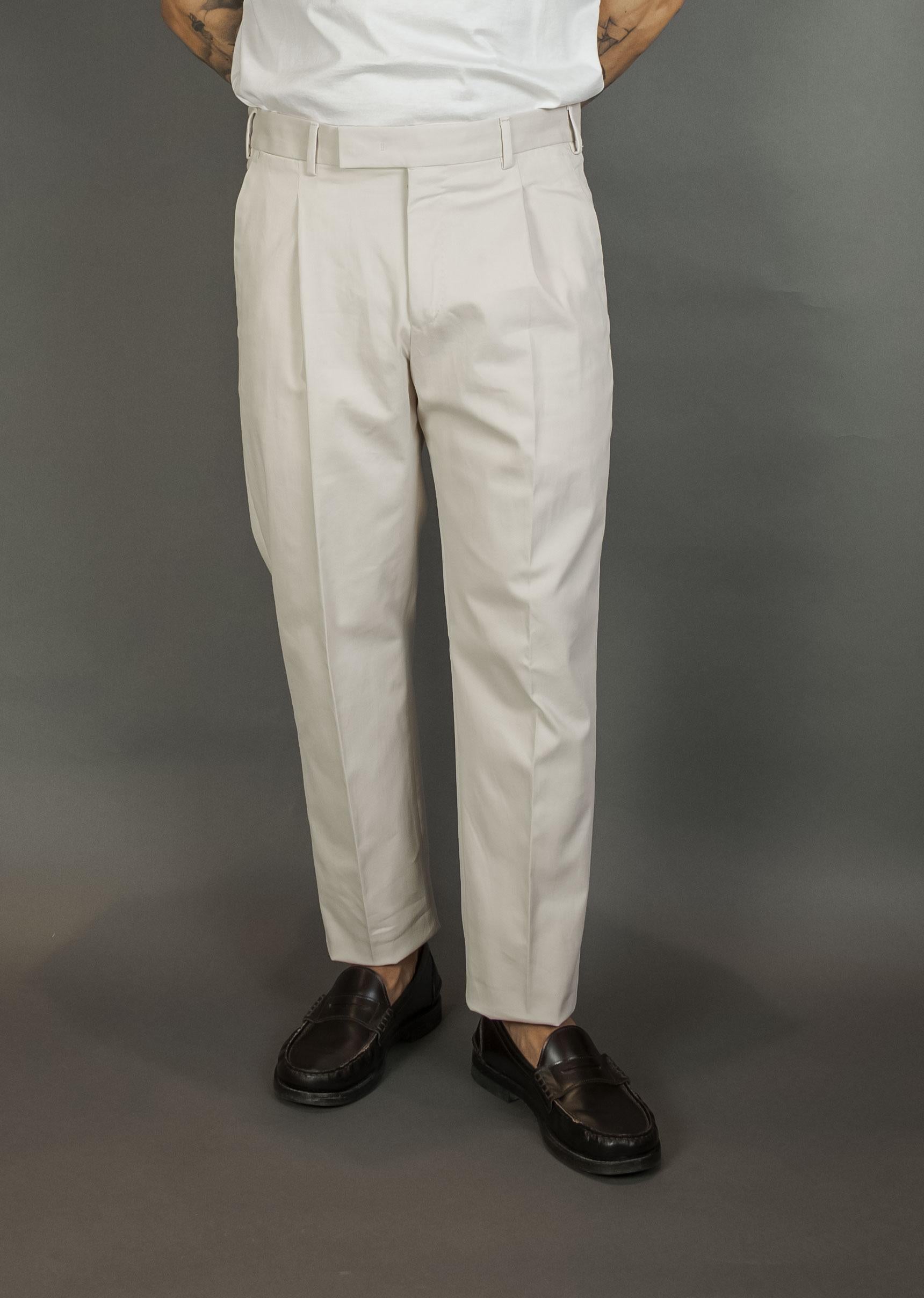Pantalone PT Torino uomo RSZAZ40FWD SD75 panna <BR/> RSZAZ40FWD SD75 0020 PANNA PT TORINO 