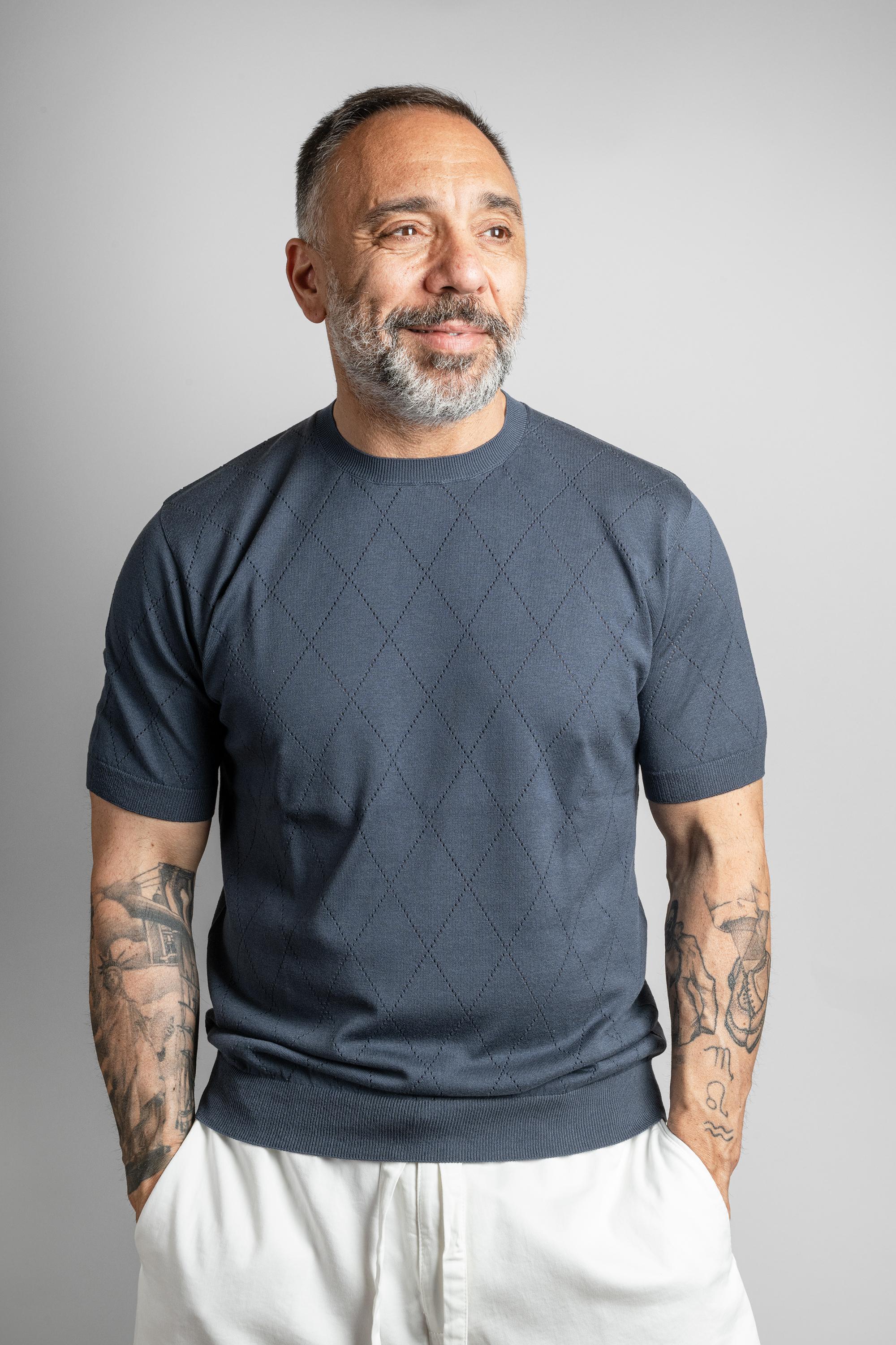 T-shirt SCAGLIONE uomo T-SHIRT 136 Blu T-SHIRT 136 401 SCAGLIONE 