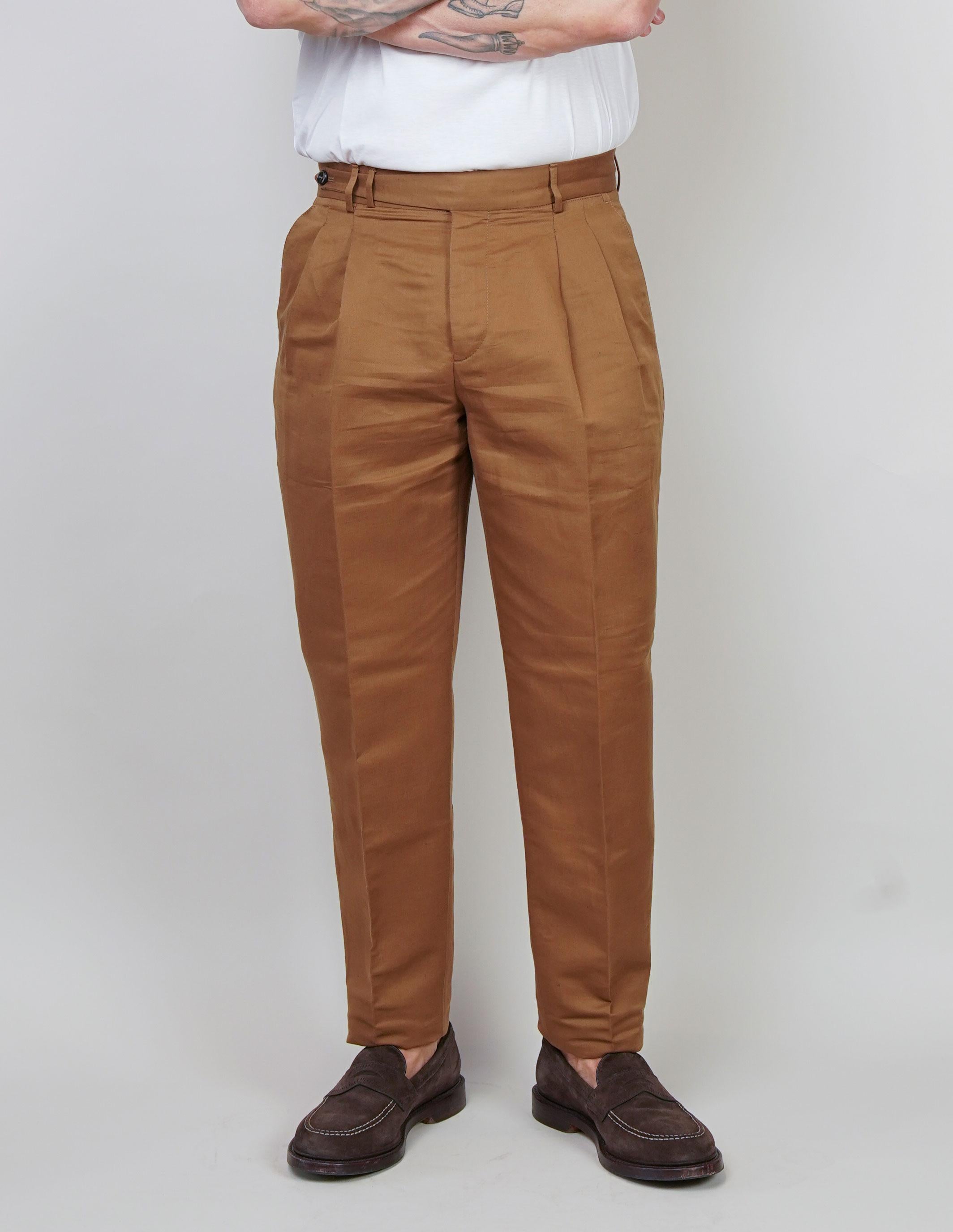 Pantalone PT Torino uomo Carrot tabacco CARROT FIT PU38 0165 PT TORINO 