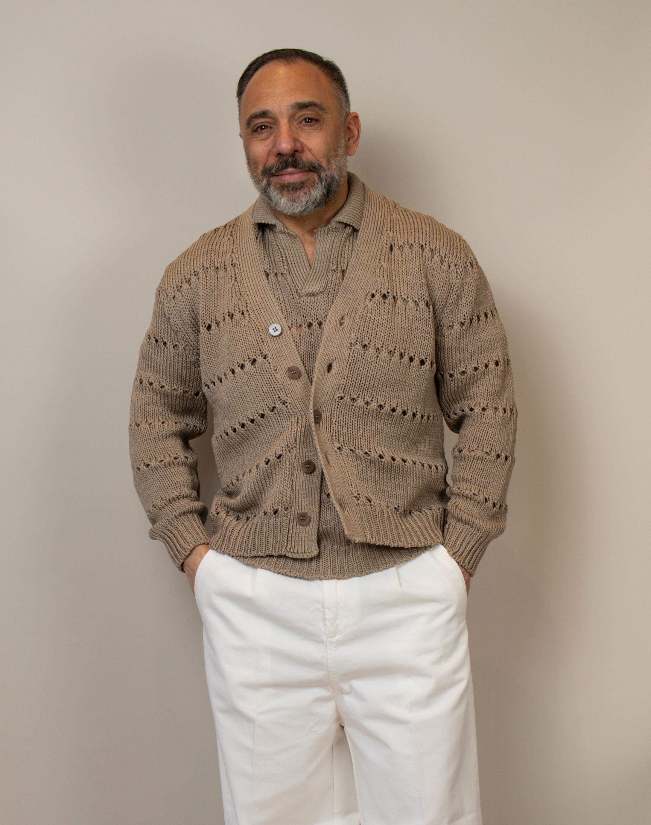 Cardigan Daniele Fiesoli uomo 4070 marrone CARDIGAN 4070 38 DANIELE FIESOLI 