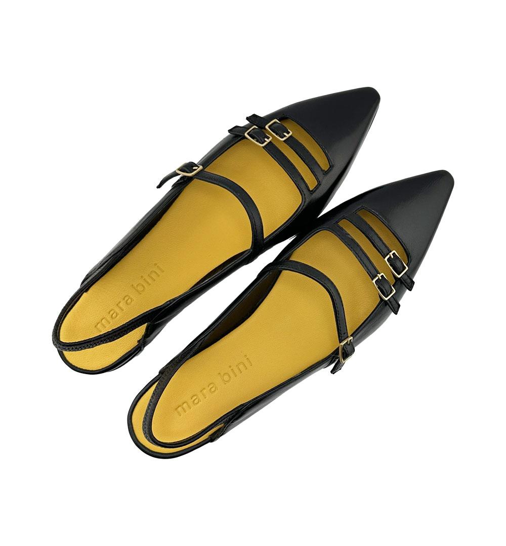 Ballerine Mara Bini donna U314 nere U314 FIBBIE.N MARA BINI 