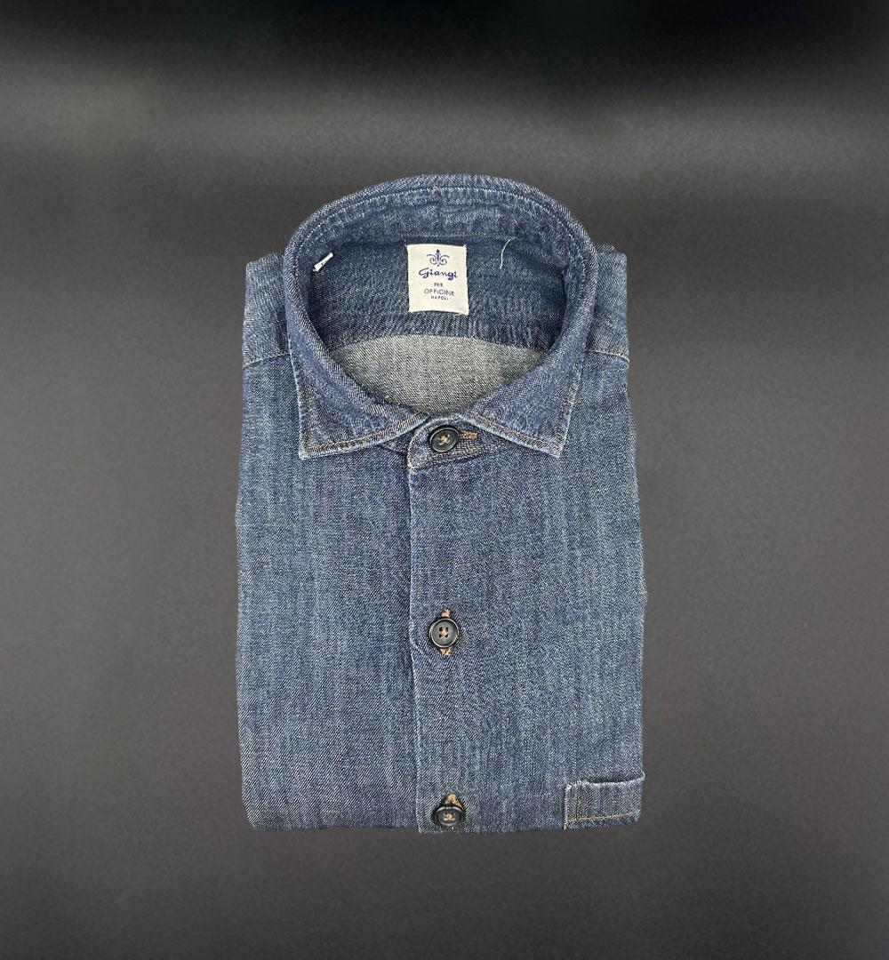 Camicia Giangi x Officine uomo Nick 706 blu NICK 706 1 DENIM GIANGI 