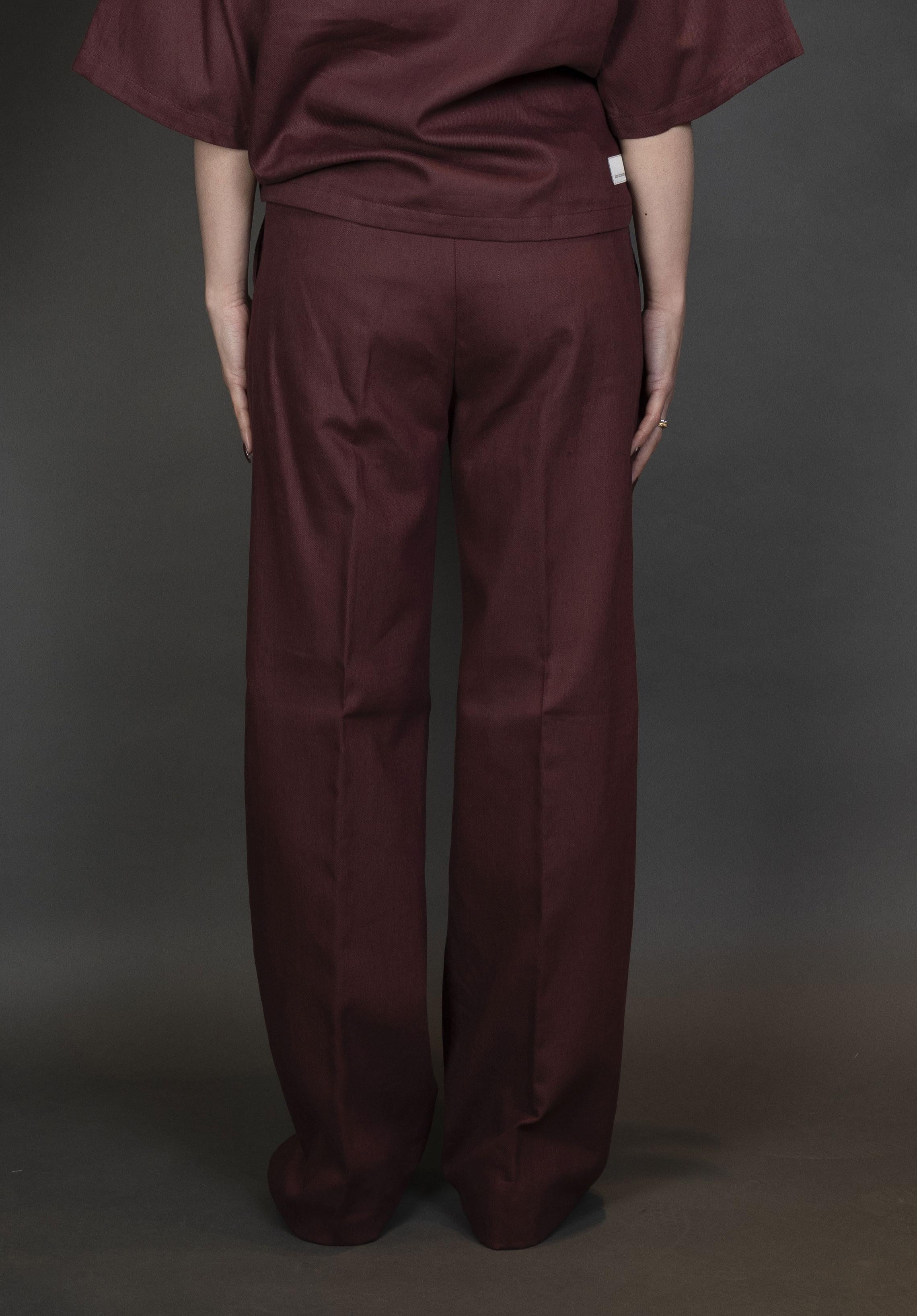 Pantalone Nine in the Morning Donna Blenda burgundy cotone BLD08 BLENDA NINE INTHE MORNING 