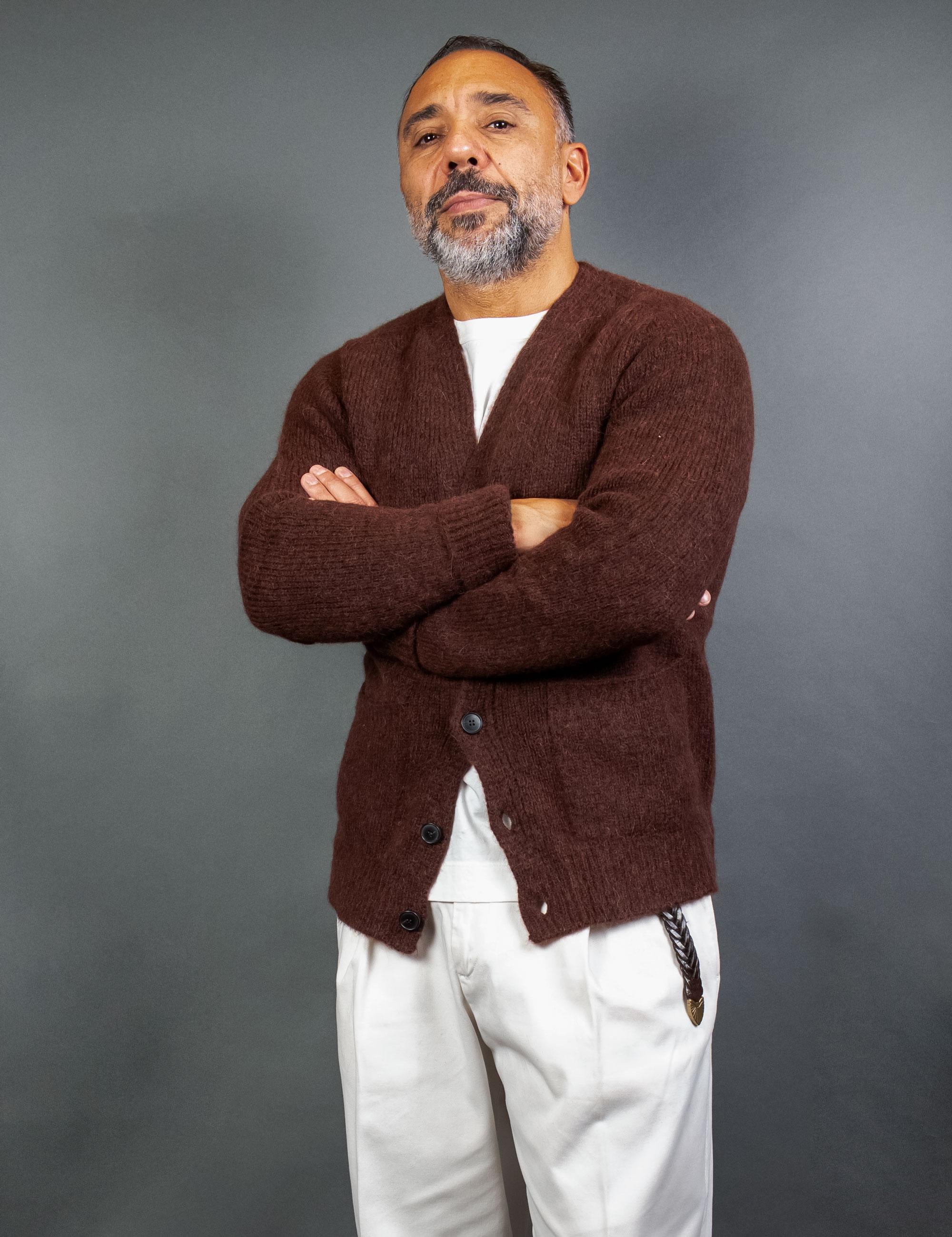 Cardigan OFFICINE uomo 302 09 Marrone 302 09 268 SABLE OFFICINE 