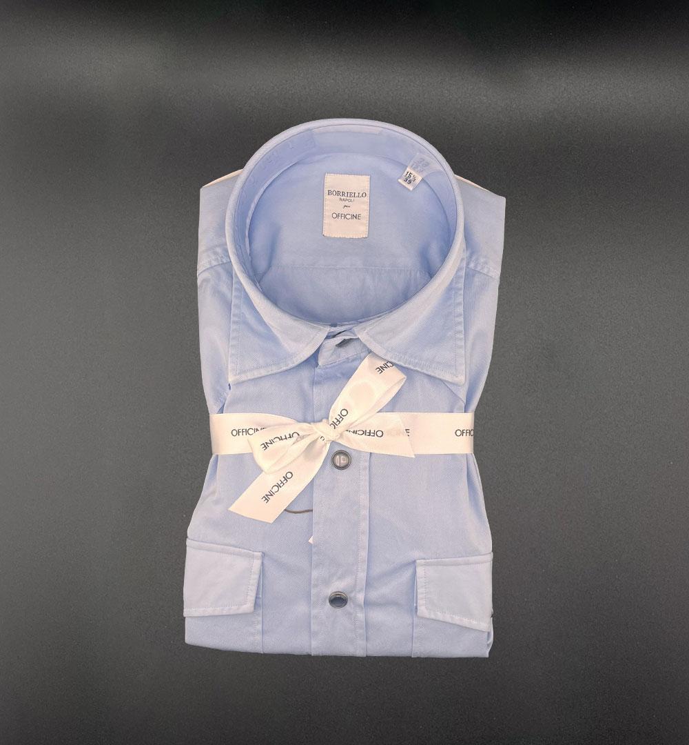 Camicia Borriello x Officine uomo 20028 cielo 20028 12 CIELO BORRIELLO 