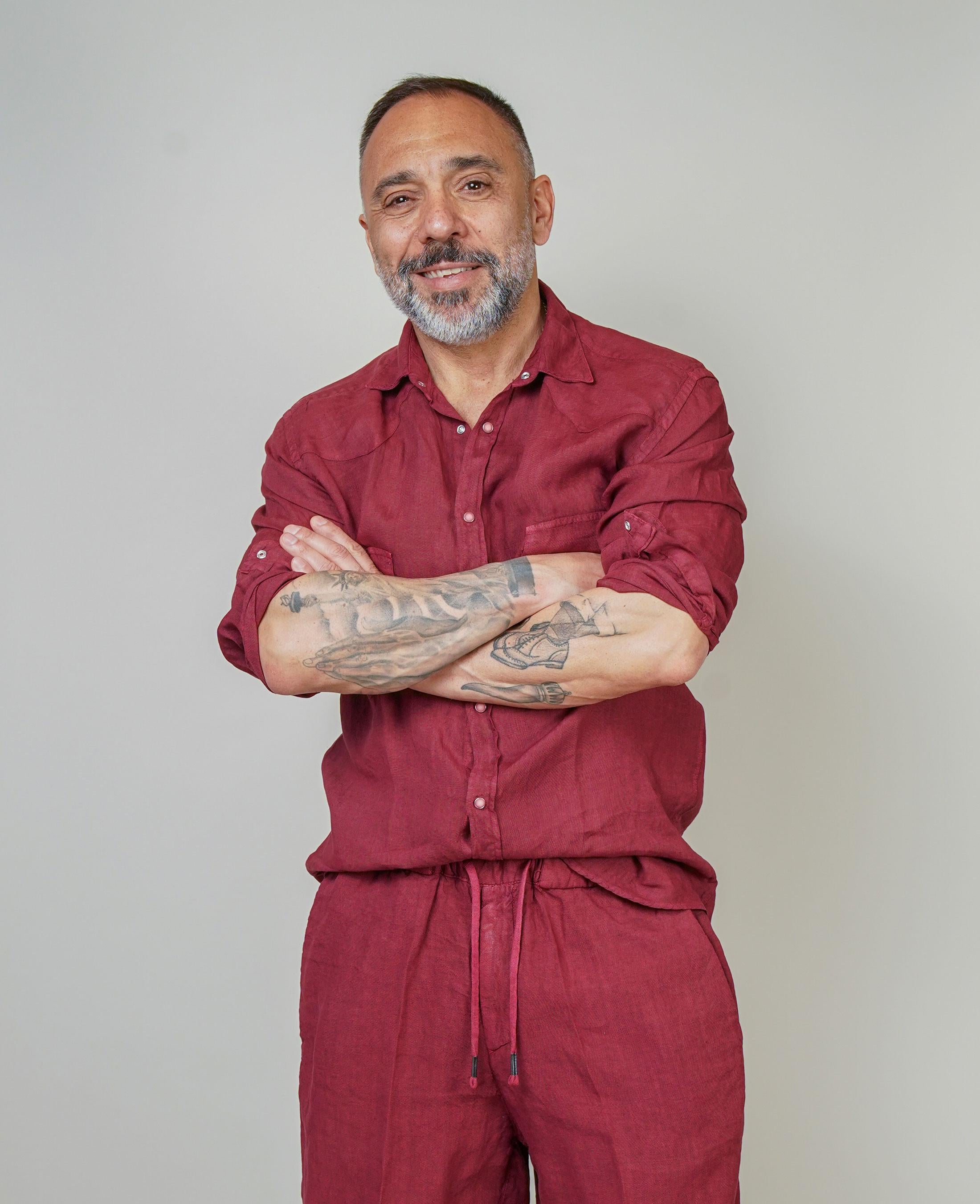 Camicia Inlinum uomo Marck baia rossa MARCK BAIA CIL02 ROSSO INLINUM 