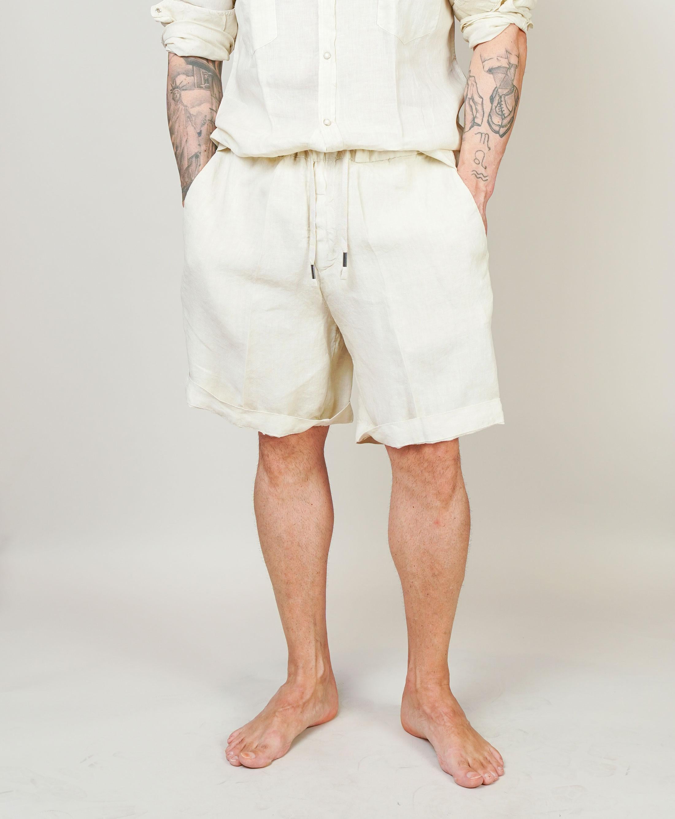 Bermuda Inlinum uomo Pajama tortora PAJAMA CORTO CIL20 TORTORA INLINUM 