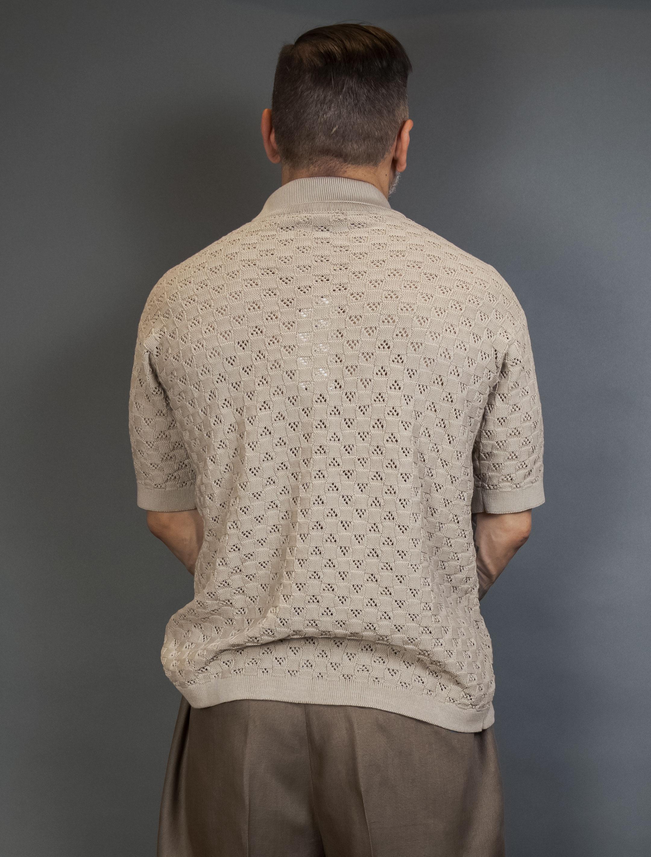 Overshirt Scaglione uomo UPC073 Square gesso UPC073 101 GESSO SCAGLIONE 