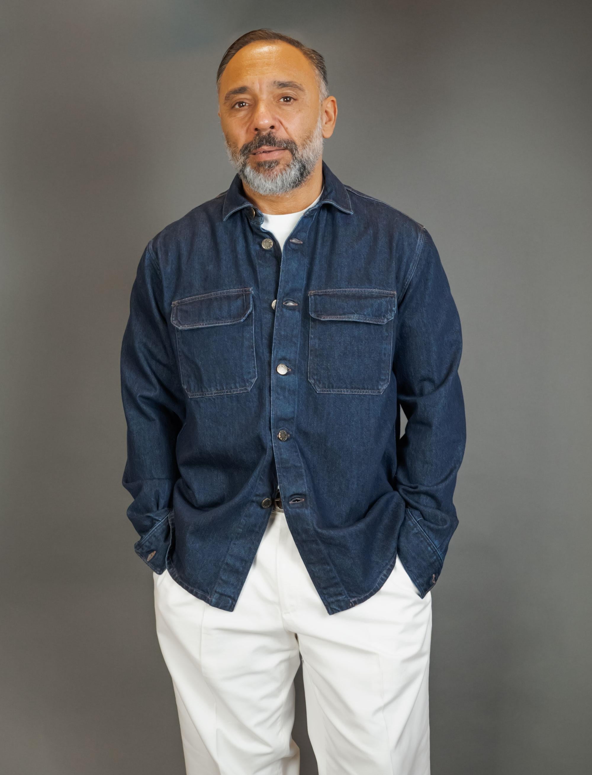 Overshirt GIANGI uomo ROBERTO Denim scuro ROBERTO DENIM SCURO GIANGI X OFFICINE 