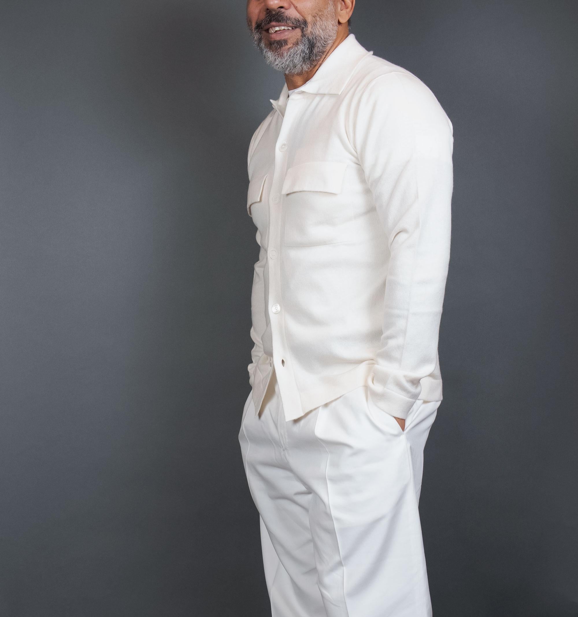 Cardigan Della Ciana uomo 18079 Bianco 18079 ECRU Della Ciana 