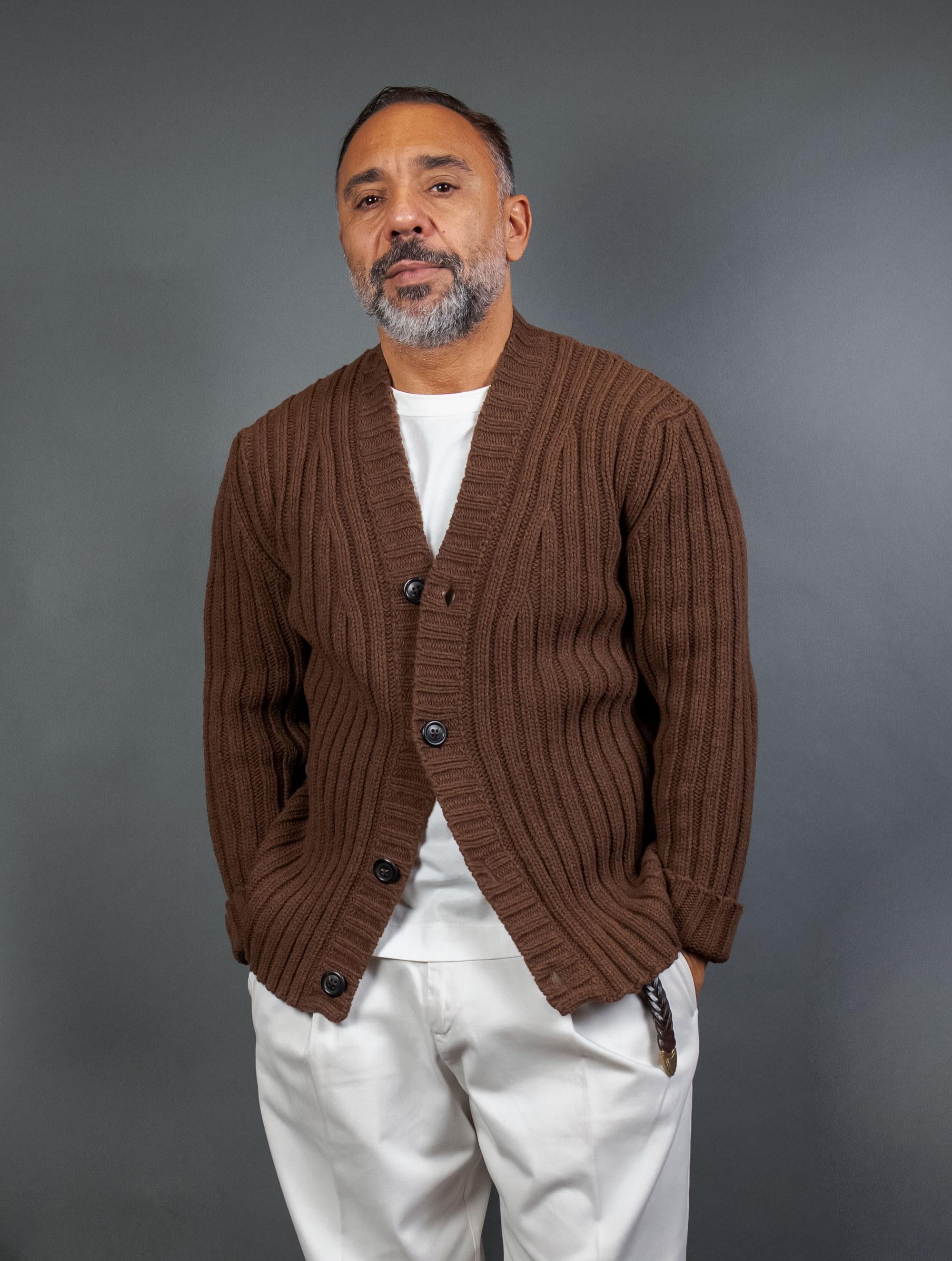 Cardigan CIRCOLO uomo 5165 Marrone 5165 1155 CIOCCOLATO CIRCOLO 