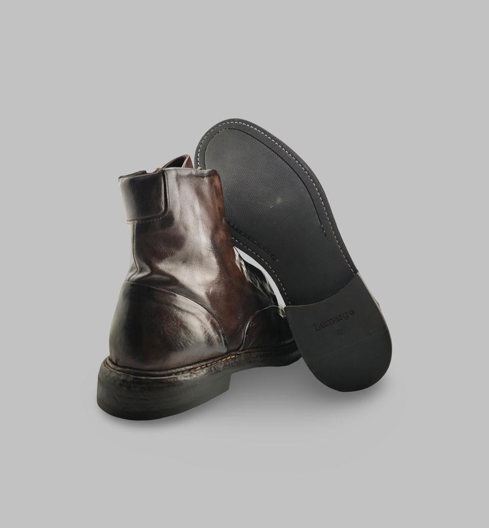 Stivaletti Lemargo uomo EL09A Ebano EL09A RANCH LACCI LEMARGO 