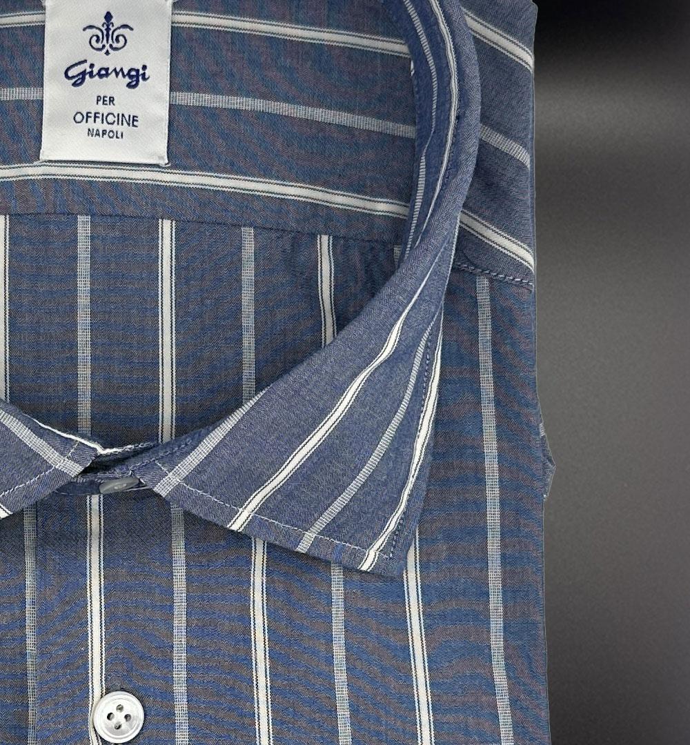 Camicia Giangi uomo 8220 57003 R.DENIM cotone a righe 8220 5700 3 R.DENIM GIANGI 