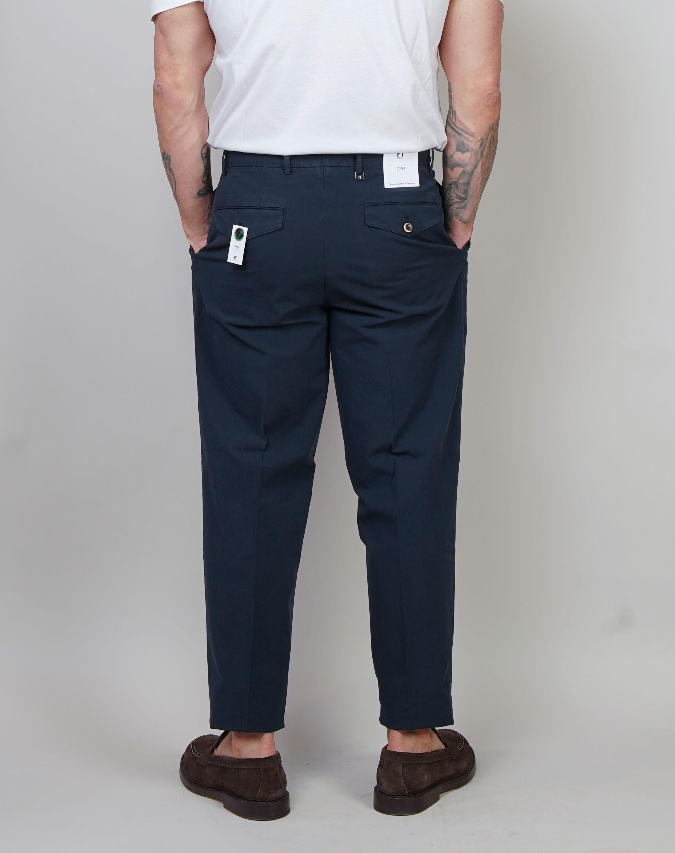 Pantalone PT Torino uomo Carrot blu CARROT FIT NK30 Y372 PT TORINO 