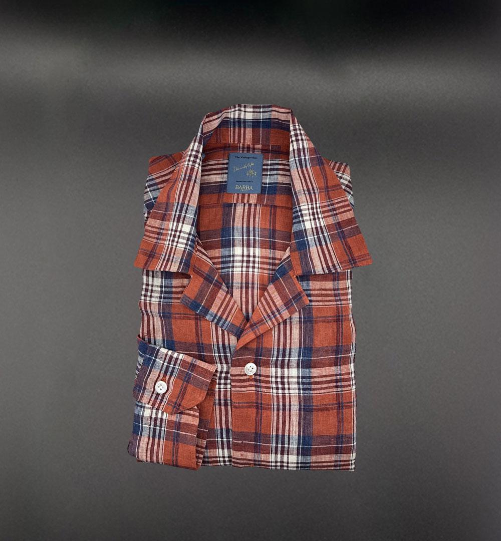 Camicia Barba uomo PBU92P024014 rossa PBU92P024014 0001 FANTASIA ROSA BARBA 