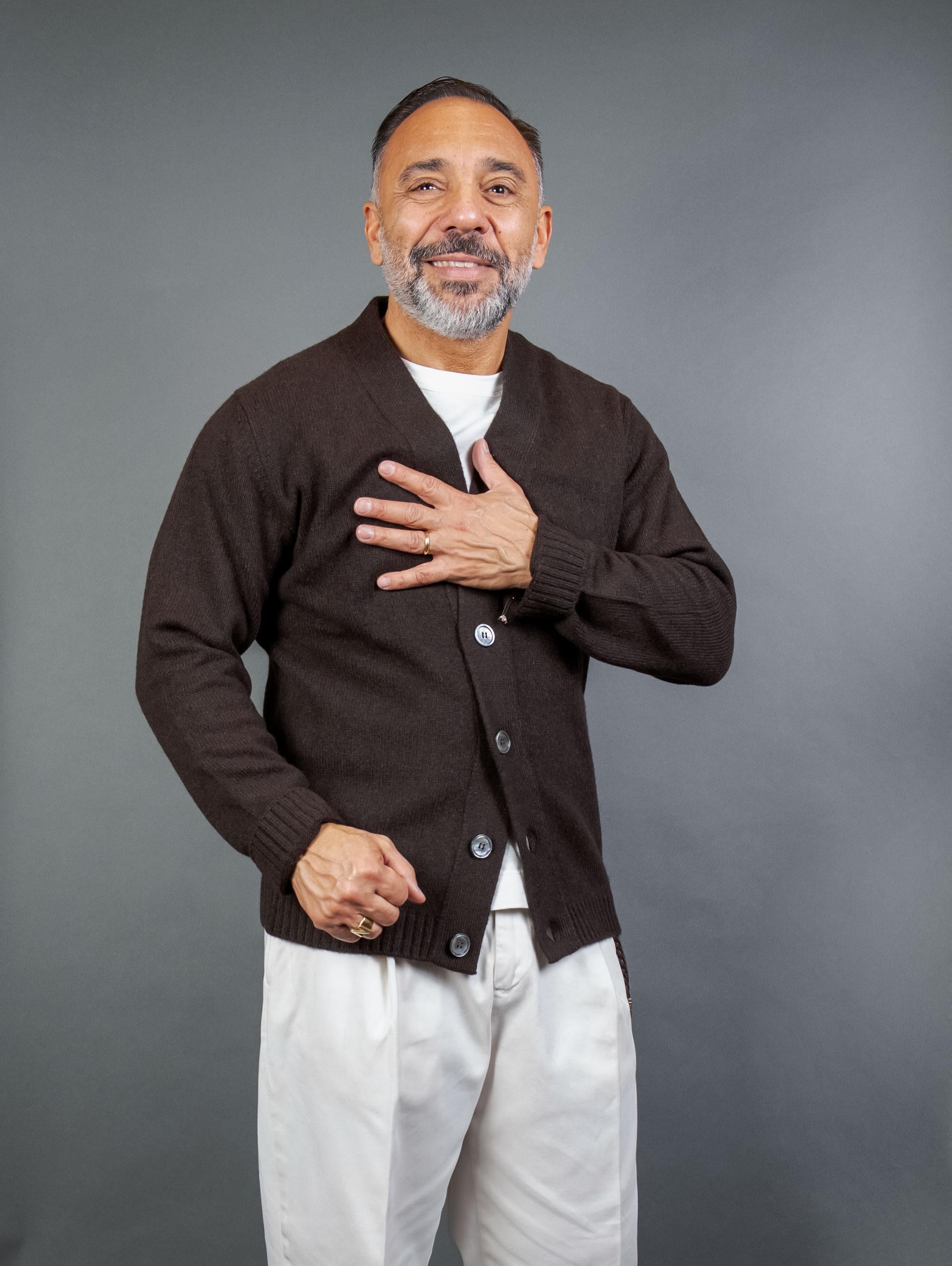 Cardigan DANIELE FIESOLI uomo 3017 Moro 3017 033 MORO DANIELE FIESOLI 