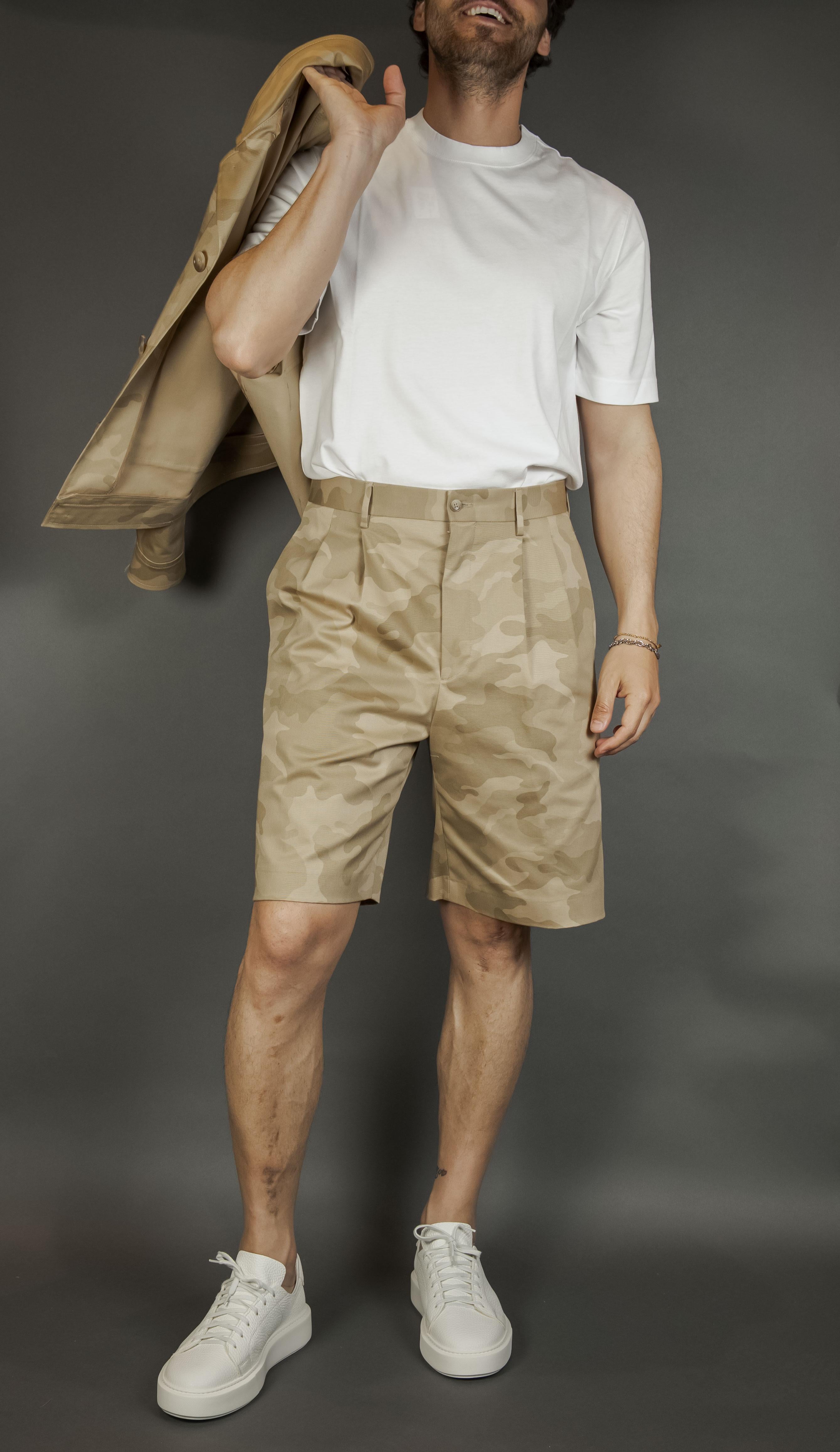 Bermuda Tagliatore uomo Cabana mimetico beige CABANA TGT 870003 25E146 A1151 MIMETICO BEIGE TAGLIATORE 