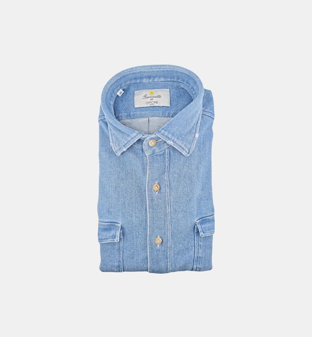 Camicia Giannetto Portofino uomo 61386 blu CAMICIA 61386  2254 47 BB SANFORT 