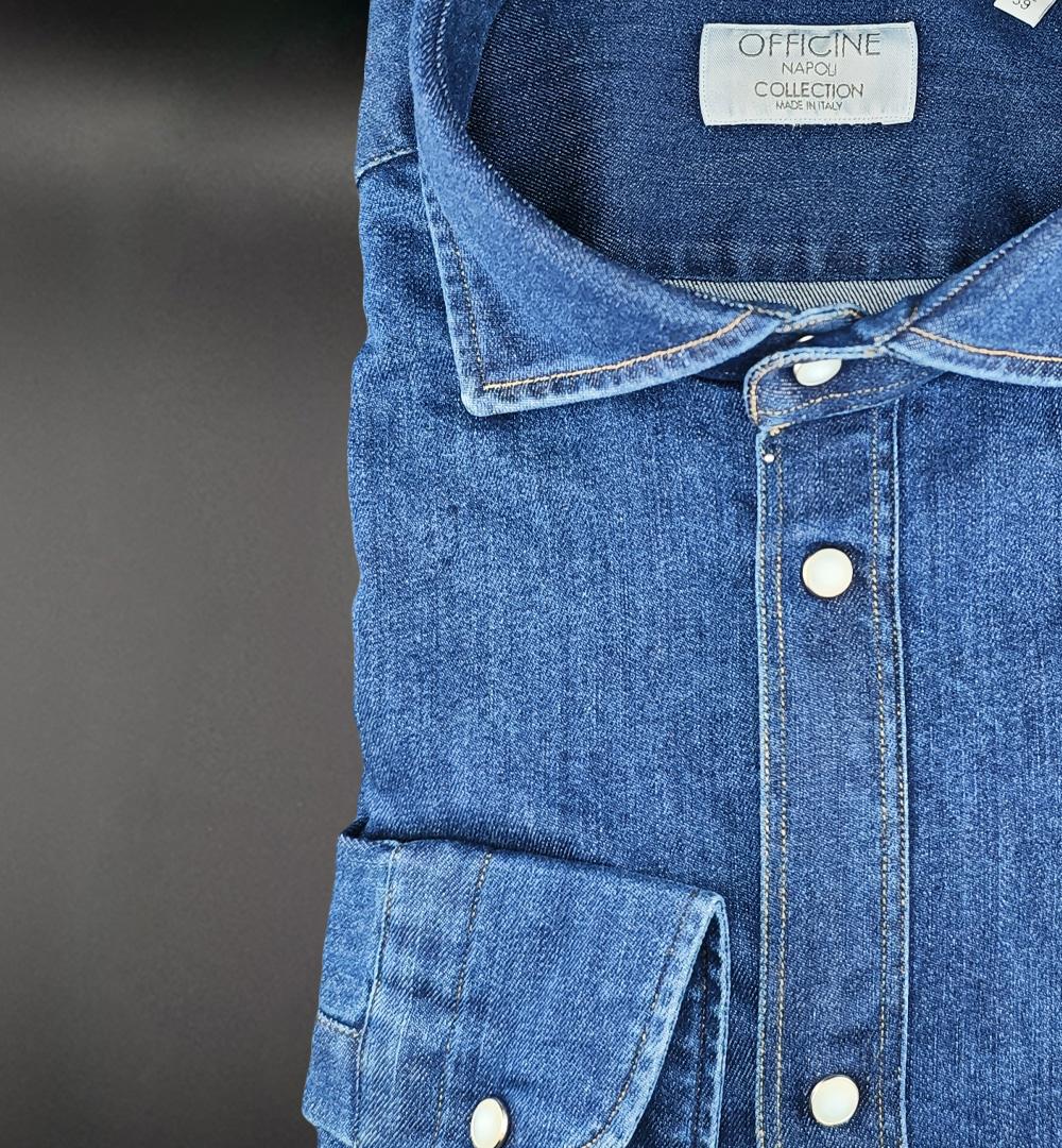 Camicia OFFICINE uomo 4489 Denim 4489 DENIM OFFICINE 