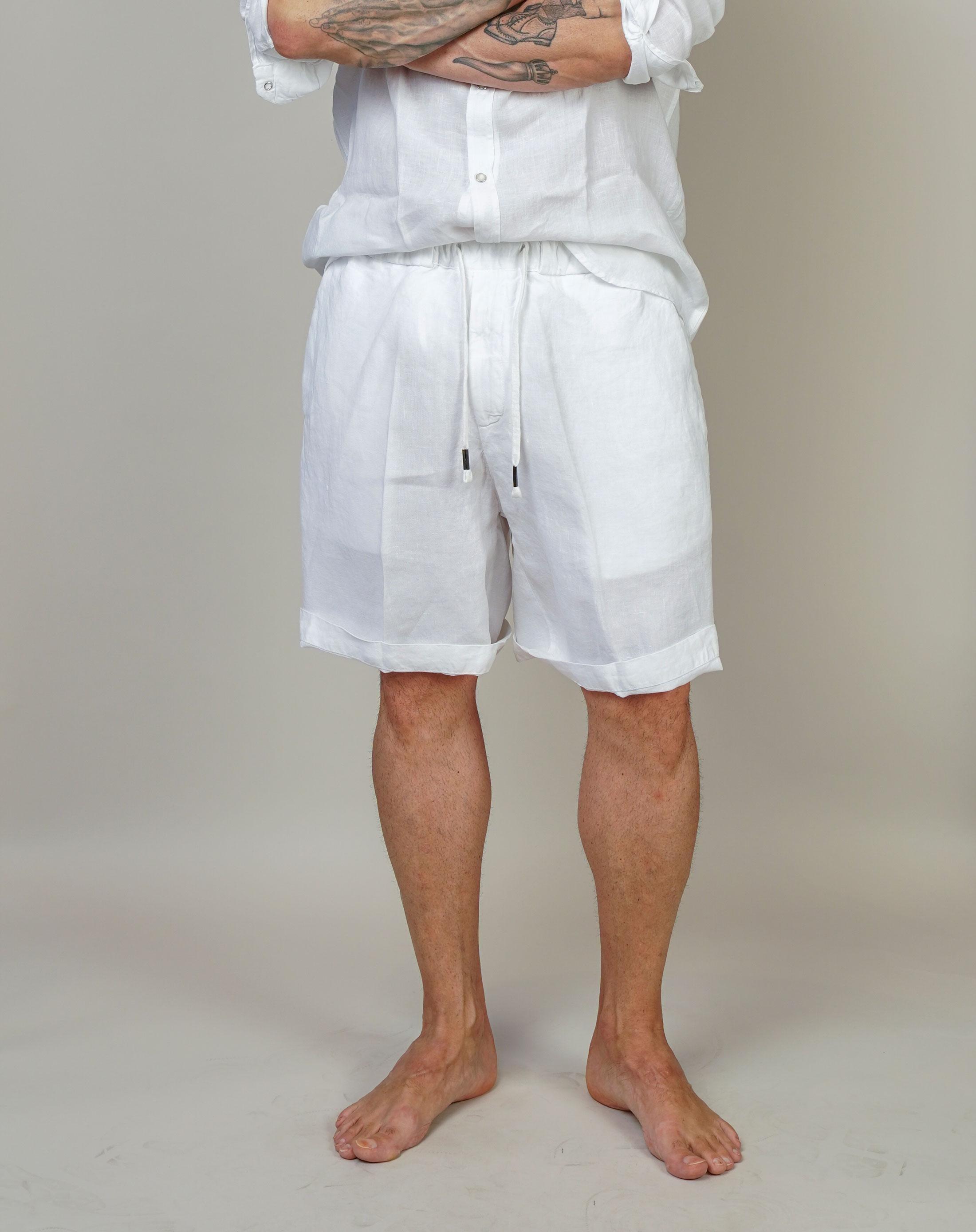 Bermuda Inlinum uomo Pajama bianco PAJAMA CORTO CIL20 BIANCO INLINUM 