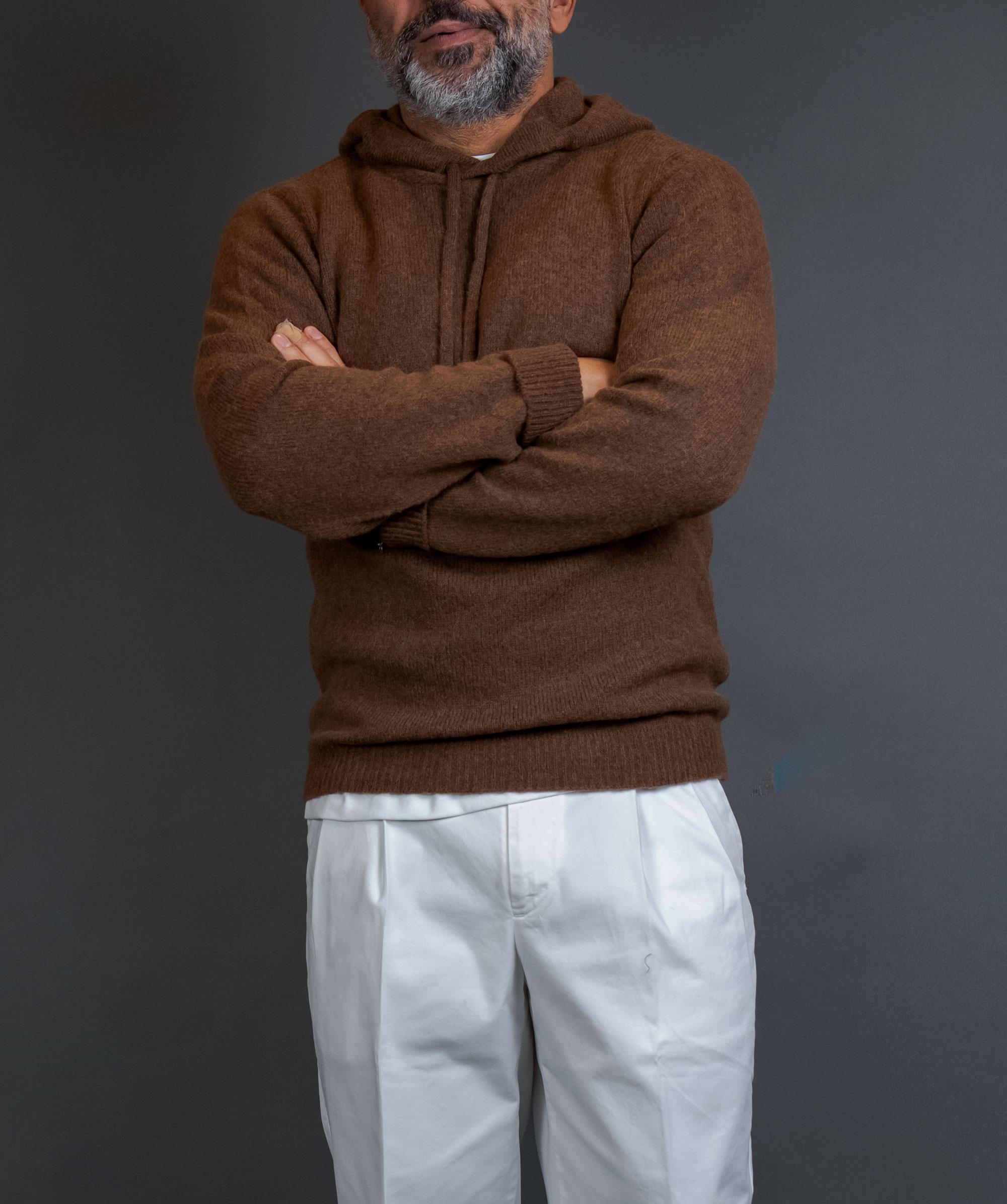 Felpa ROBERTO COLLINA uomo 40007 Tabacco 40007 4007 ROBERTO COLLINA 