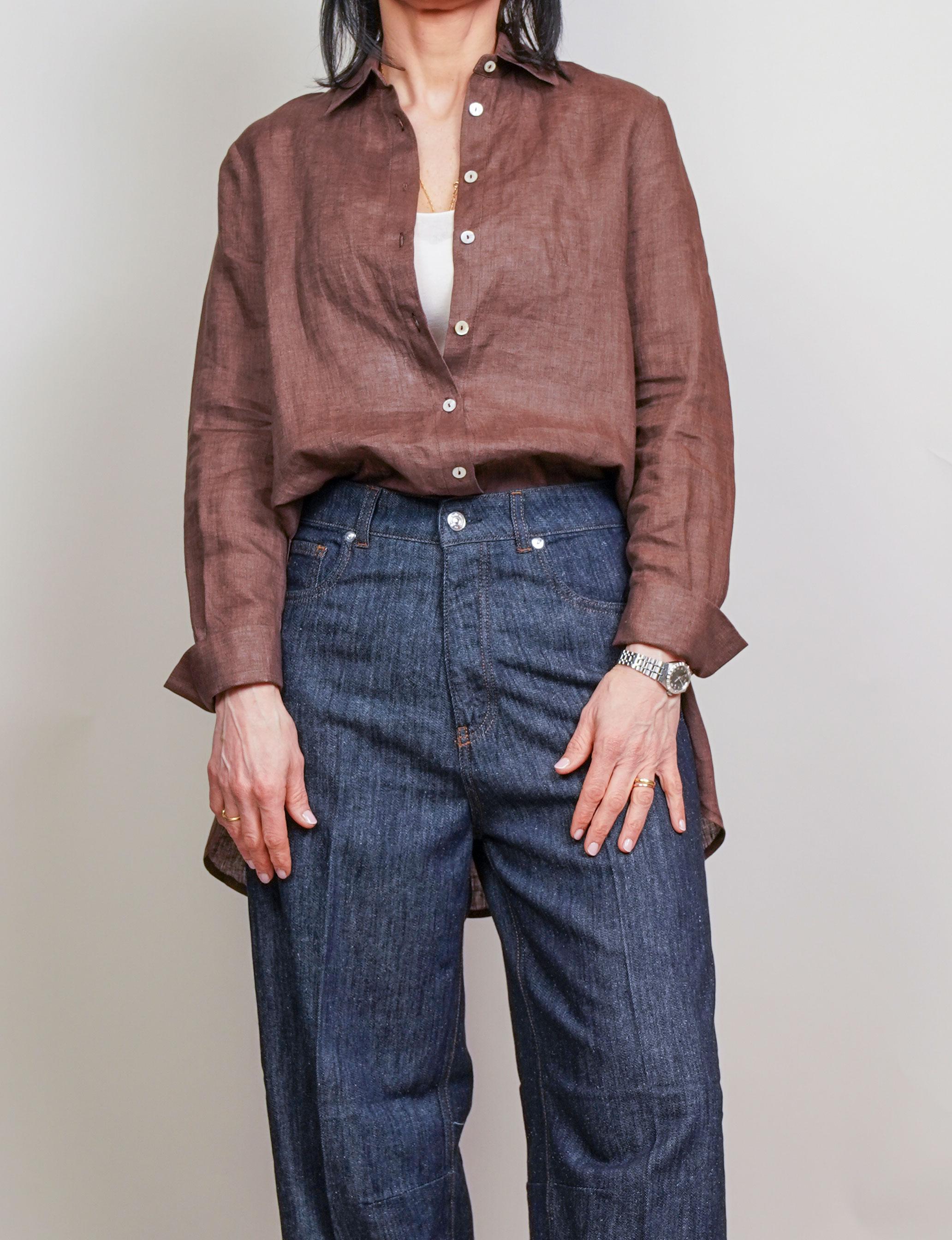 Camicia Barba donna 54115 marrone 54115 004 BARBA 