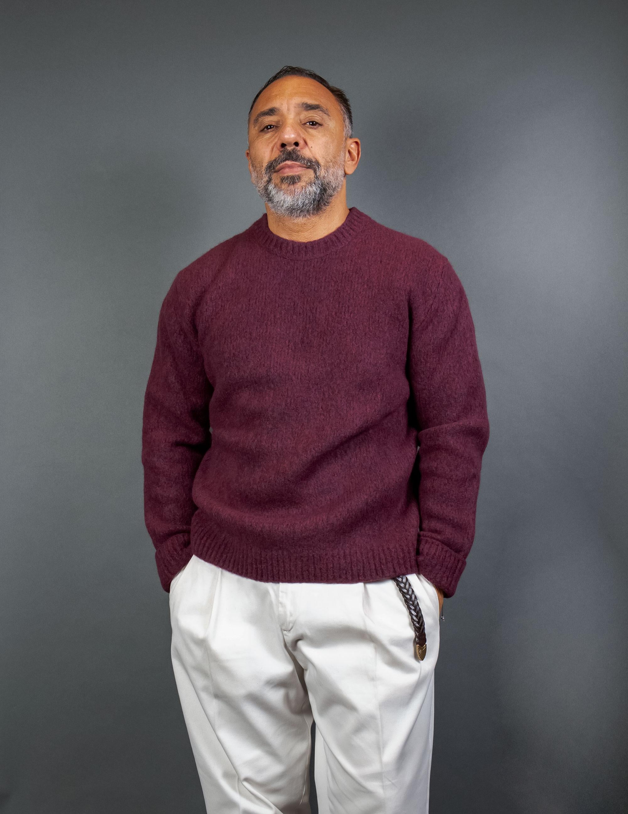 Maglione SETTEFILI CASHMERE uomo RAVEL6H Bordeaux RAVEL6H VE09 BORDO SETTEFILI CASHMERE 