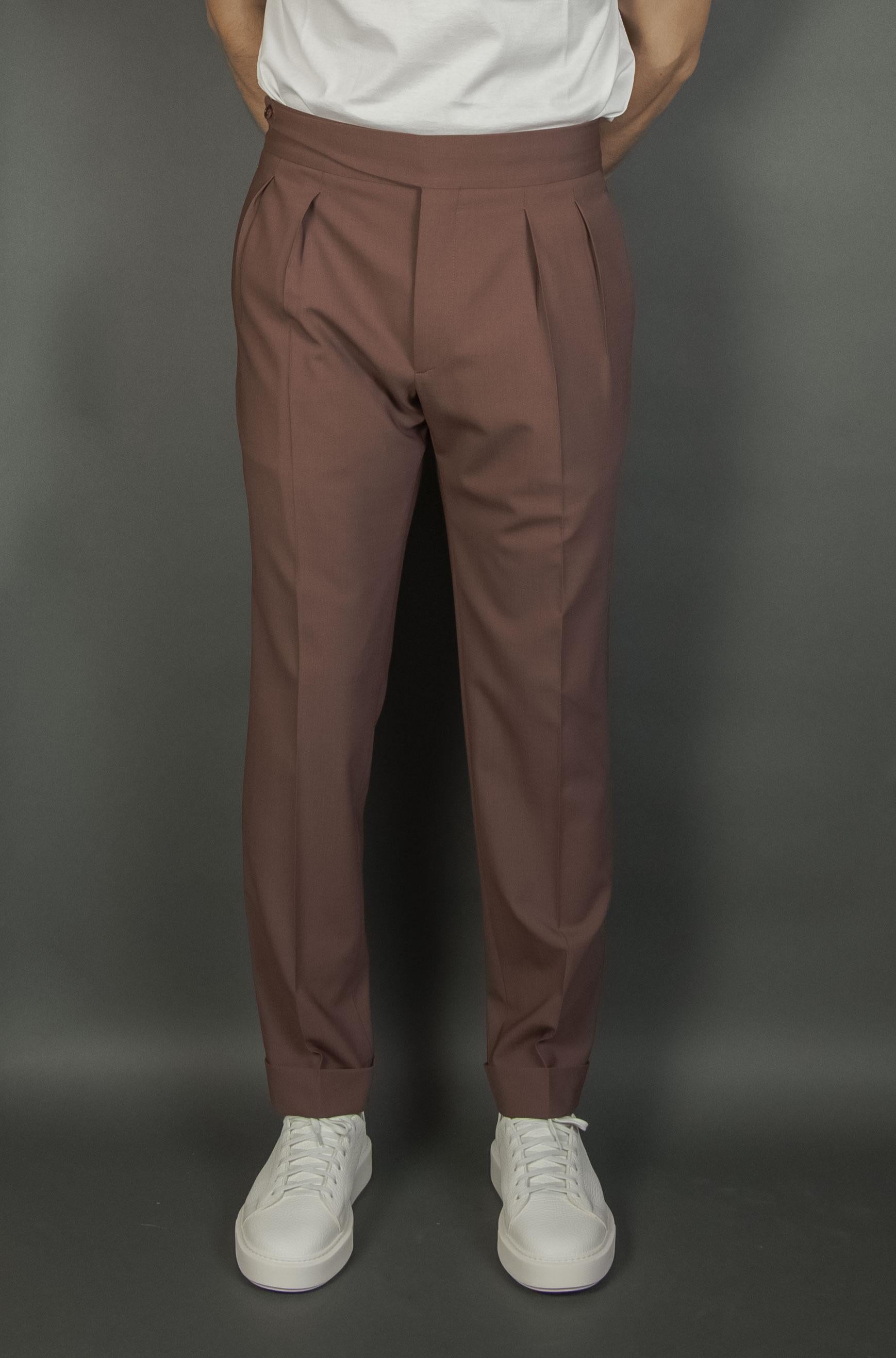 Pantalone Tagliatore uomo P Fred rosa <BR/> P-FRED24 TGT 25E186 E1272 ROSA TAGLIATORE 